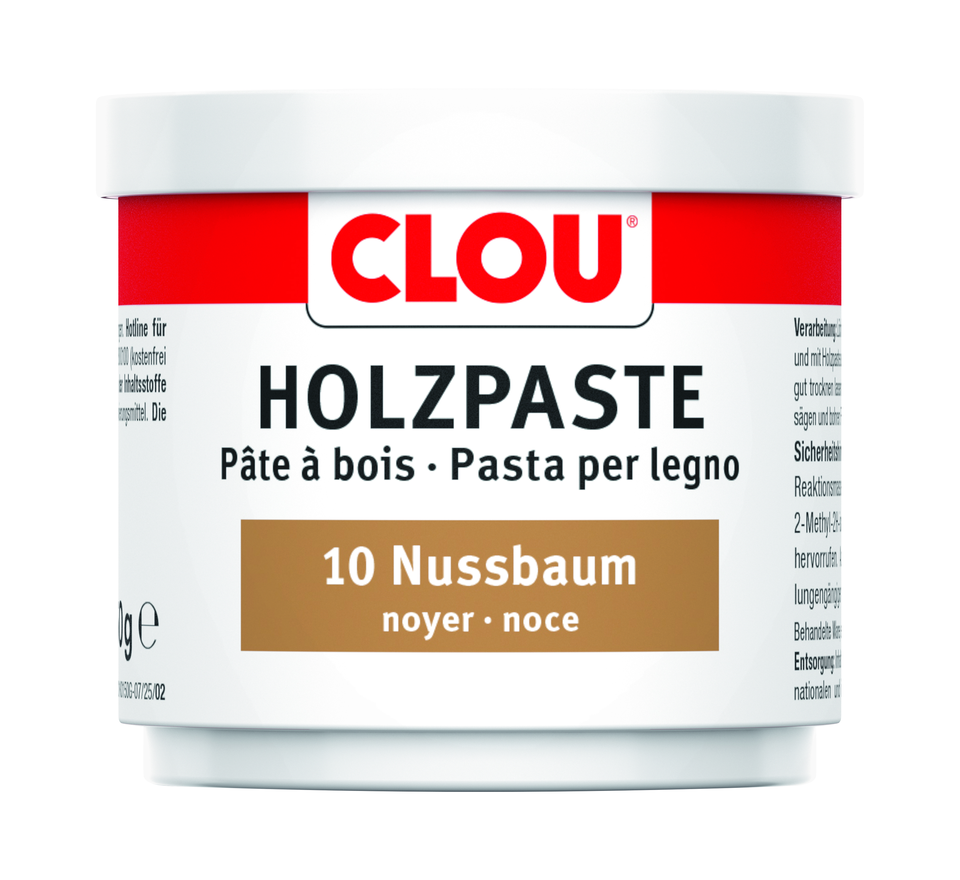 Clou Holzpaste Nr. 10 Nussbaum, 150 g Dose
