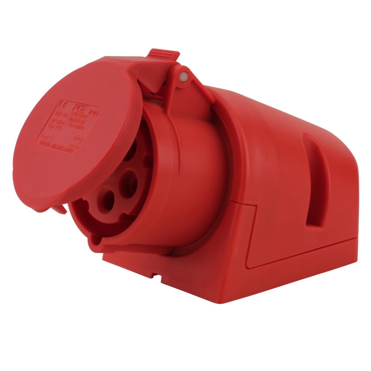 129663  CEE-WANDSTECKDOSE 16A, ROT