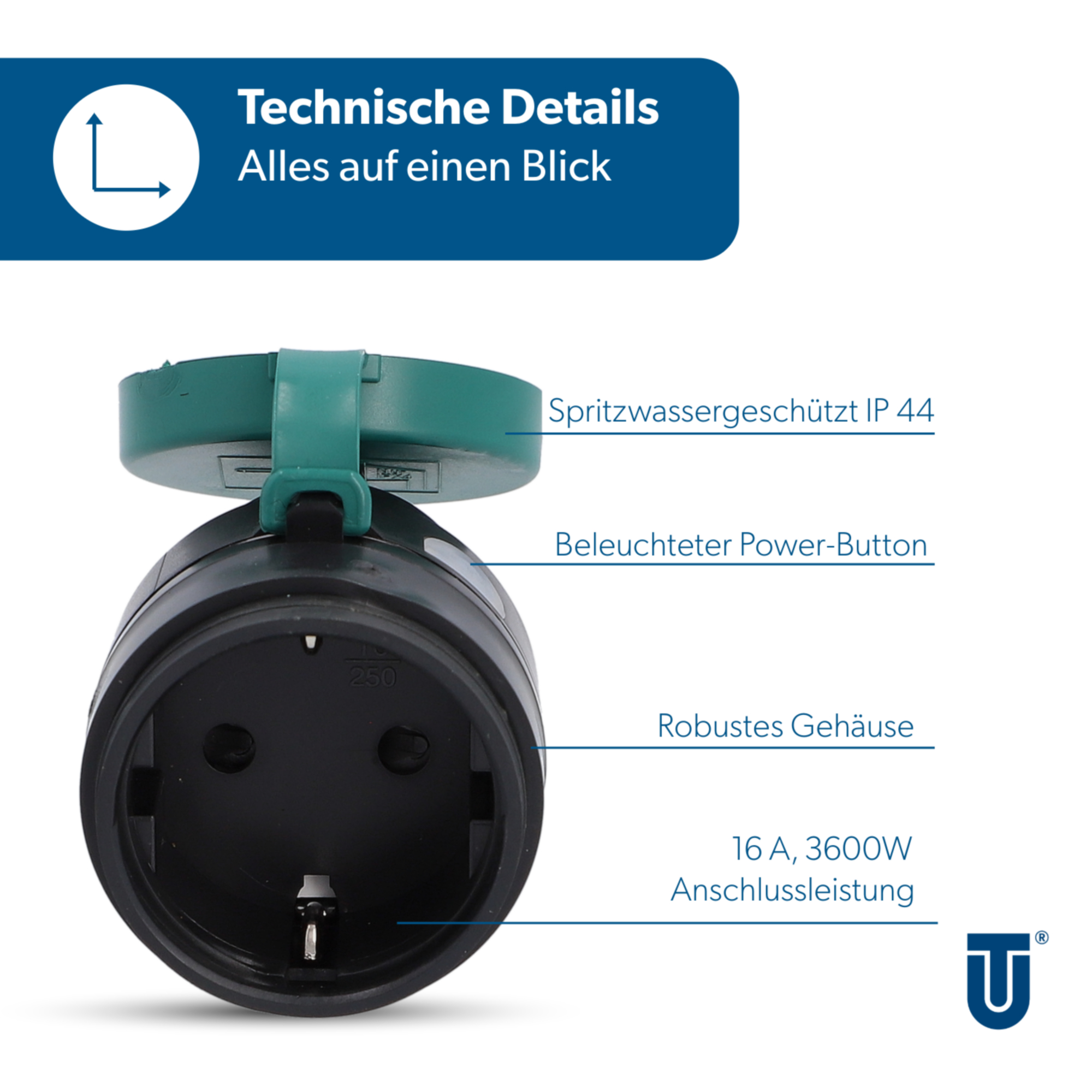 Unitec WIFI Zwischenstecker Outdoor