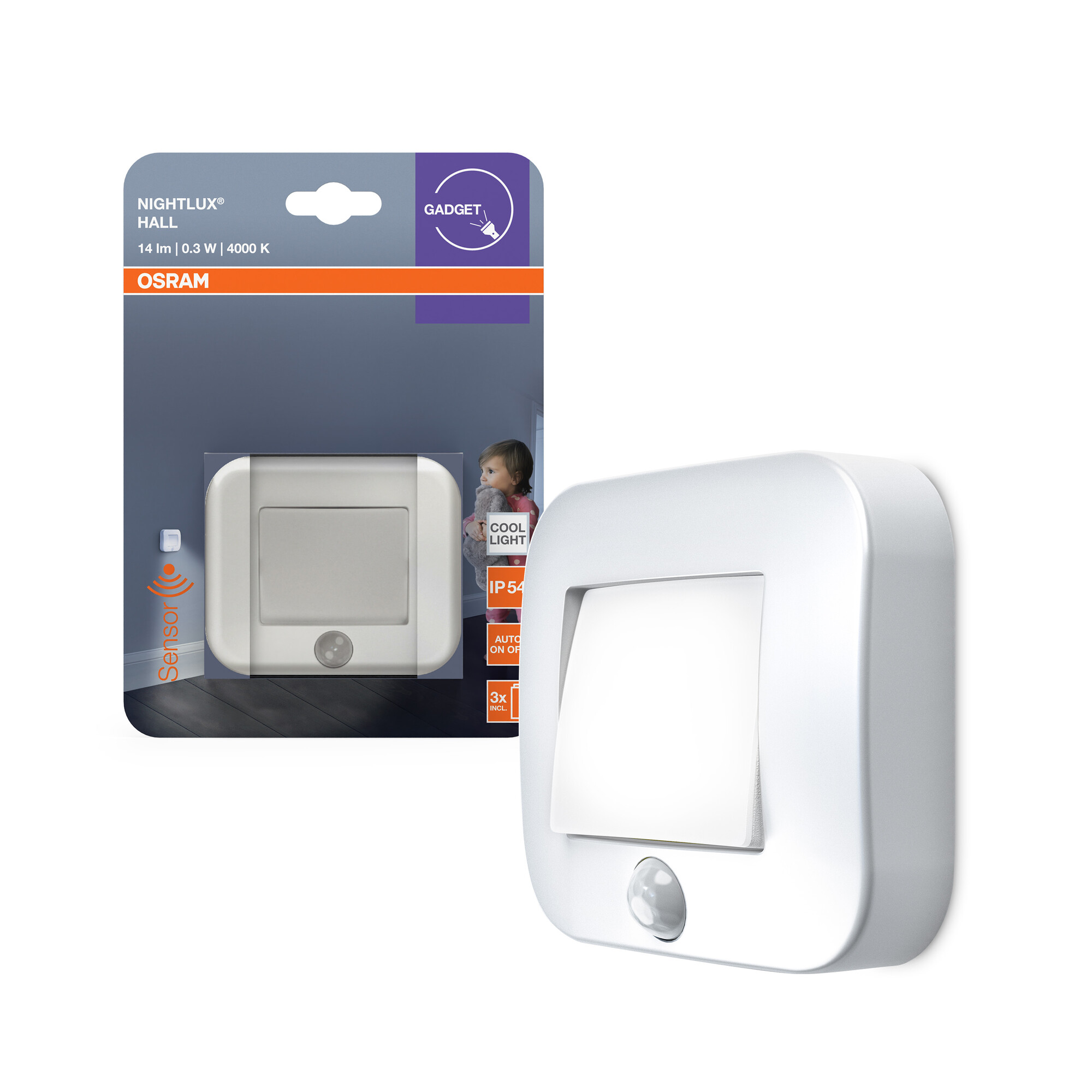 Osram Nachtlicht "Nightlux Hall", weiß