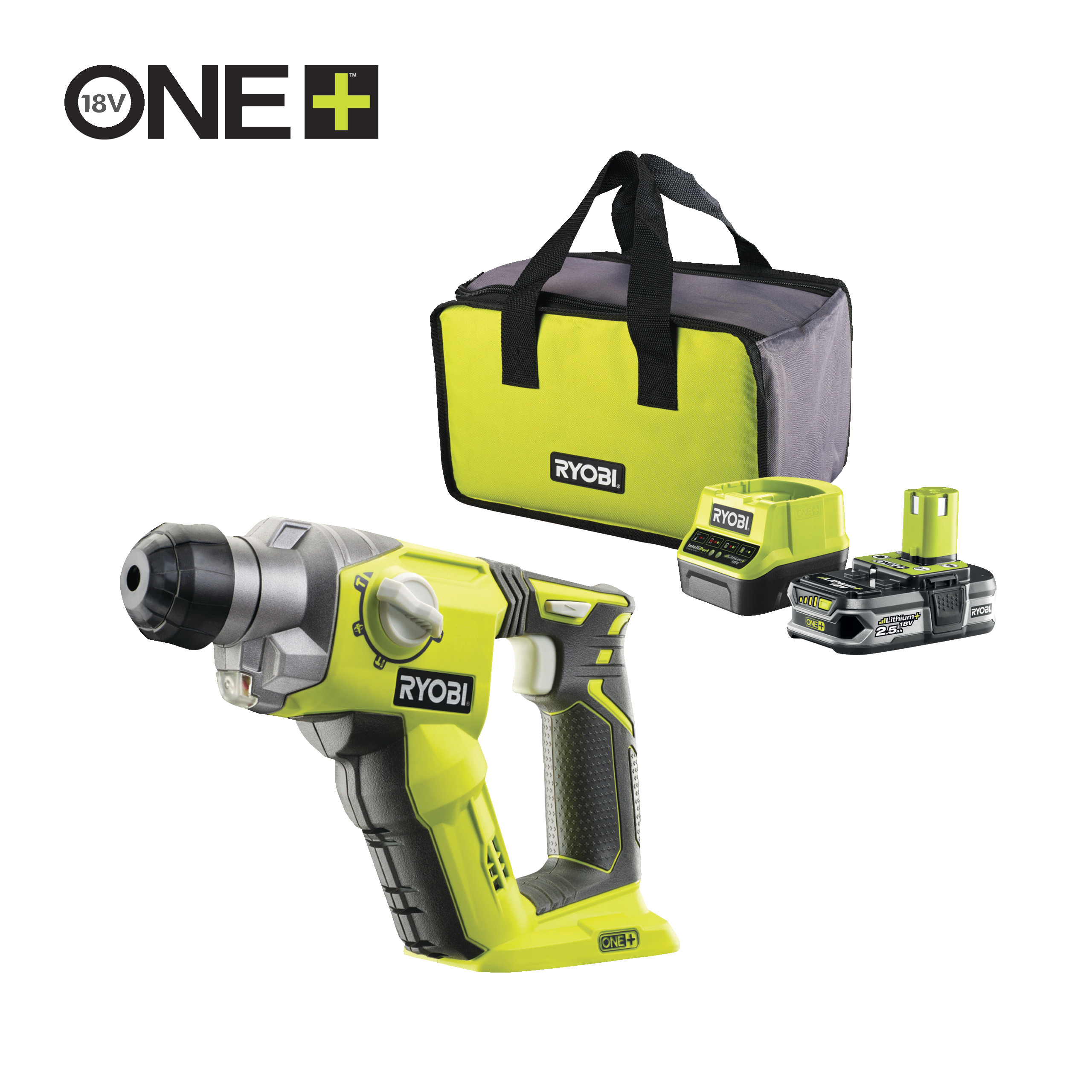 Ryobi 18 V ONE+ Akku-Bohrhammer R18SDS-125S Ryobi 18 V ONE+ Akku-Bohrhammer R18SDS-125S