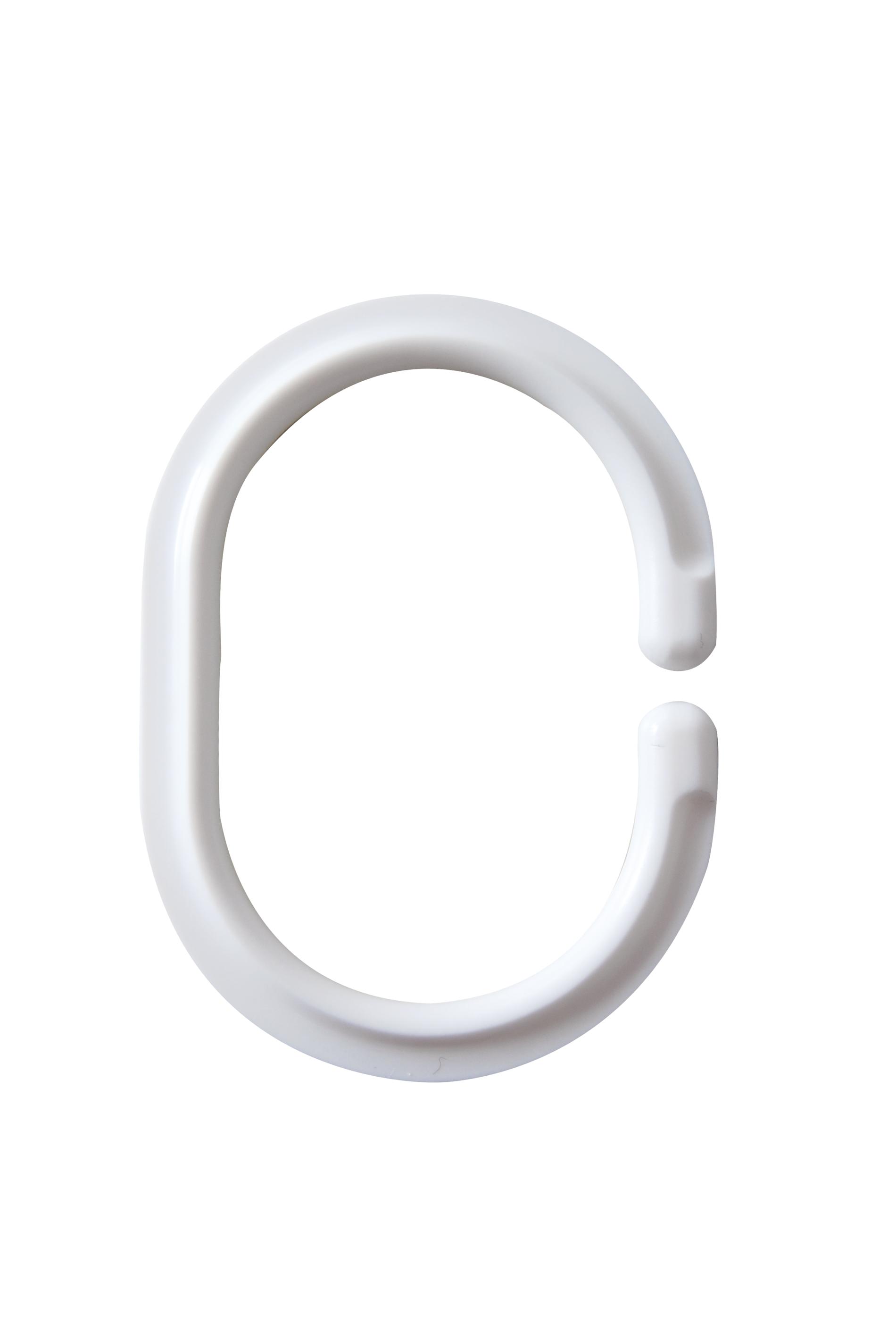 141608-1   DUSCHVORHANGRINGE WEIß (12 STÜCK)