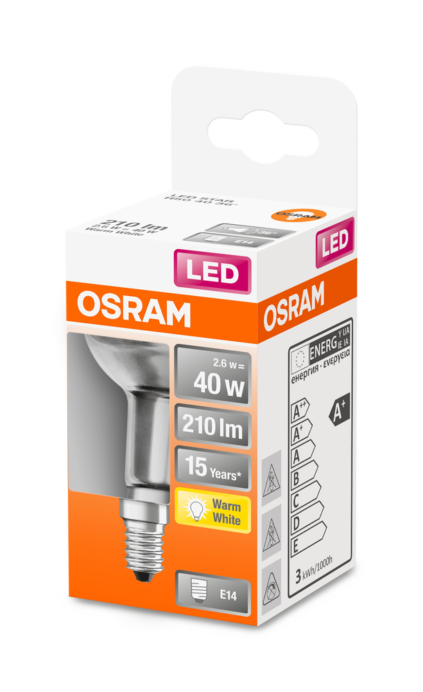 OSRAM LEUCHTMITTEL LED R5040 2,6W/827 E14 230V 