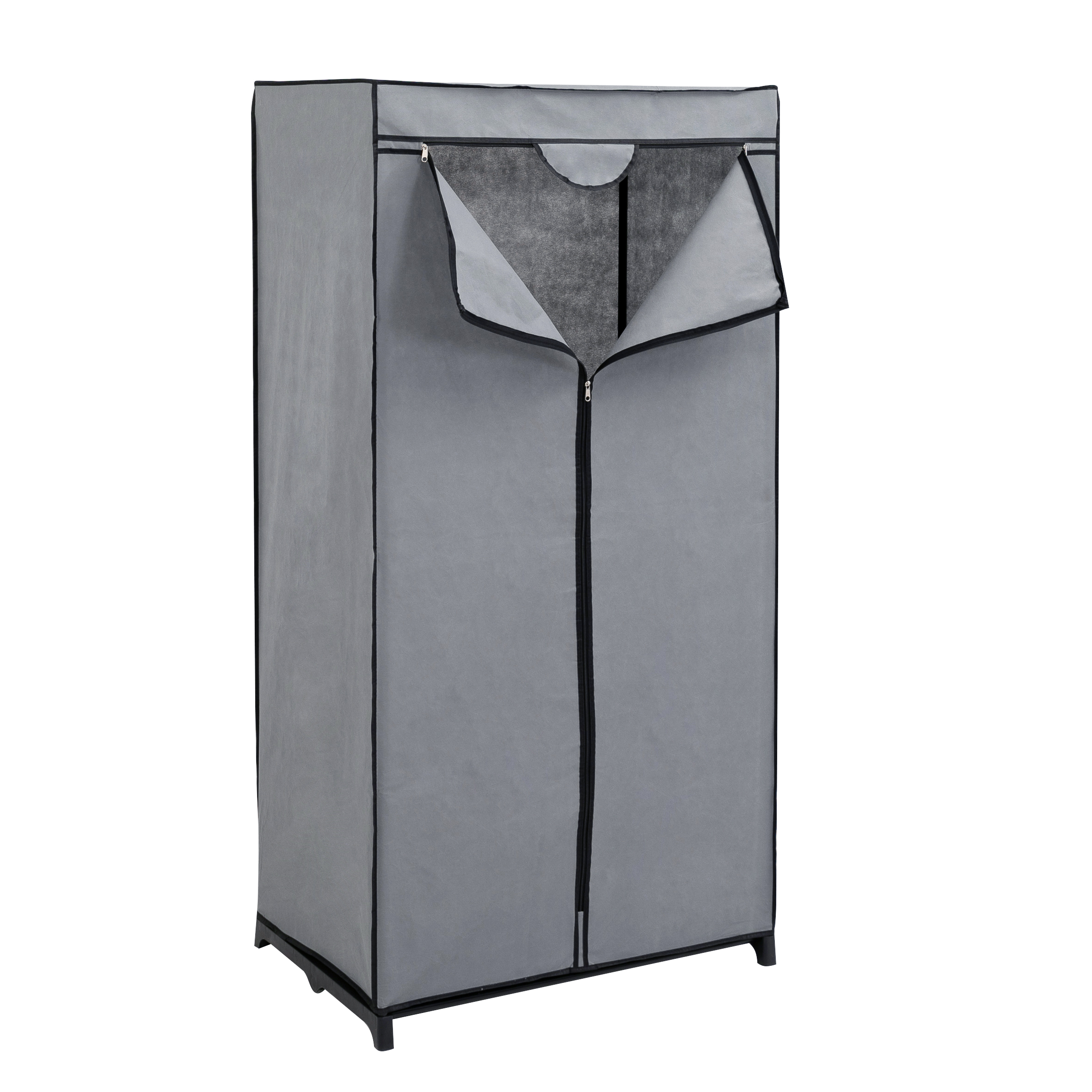 Axentia Kleiderschrank Sofia, grau, ca. 75 x 150 x 50 cm Axentia Kleiderschrank Sofia, grau, ca. 75 x 150 x 50 cm
