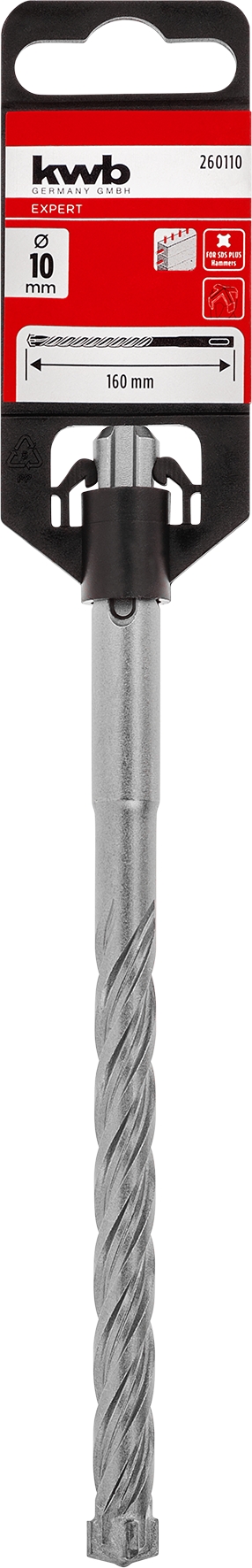 Kwb Hammerbohrer HB4X, 10 x 160 mm SB Kwb Hammerbohrer HB4X, 10 x 160 mm SB