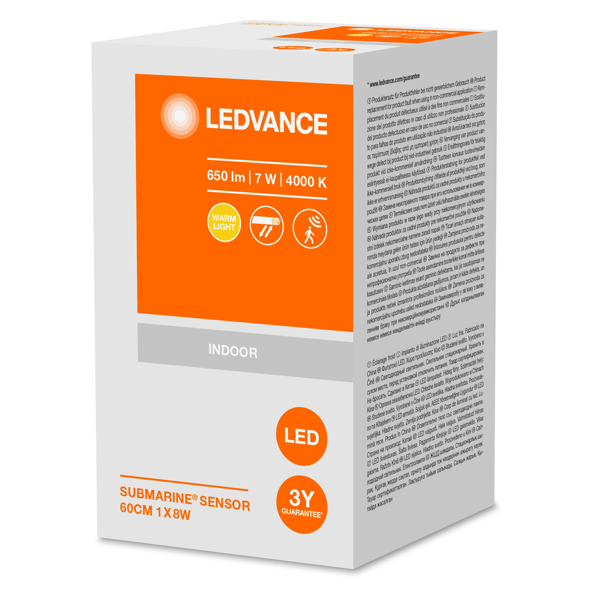 LEDVANCE Feuchtraumleuchte Submarine Sensor, 60 cm, 8W, 4000K LEDVANCE Feuchtraumleuchte Submarine Sensor, 60 cm, 8W, 4000K