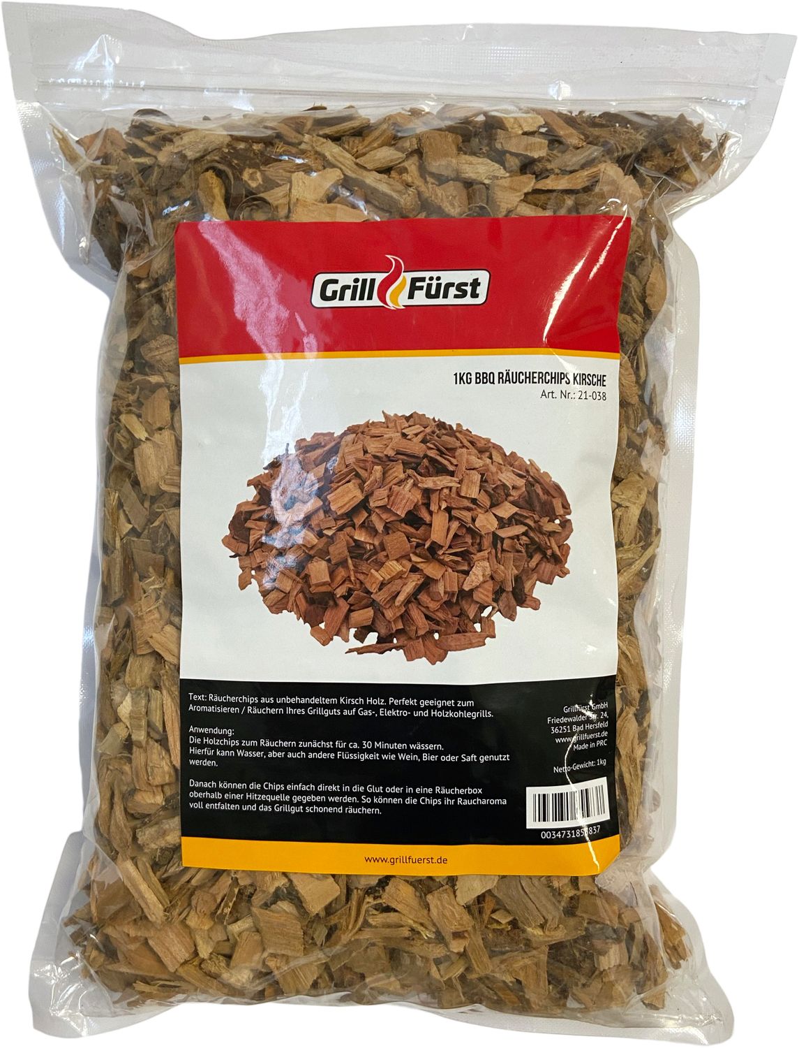 Grillfürst Räucherchips Kirsche, 1 kg