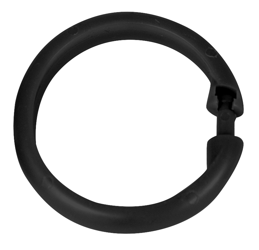 Schöner Wohnen Duschvorhangringe groß, schwarz Schöner Wohnen Duschvorhangringe groß, schwarz