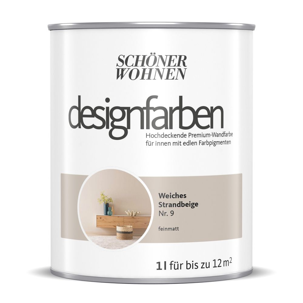 Schöner Wohnen Designfarbe, weiches strandbeige, 1L
