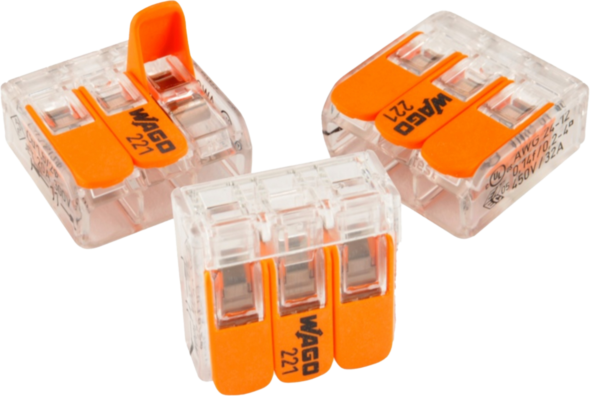 Wago Compact Verbinder-Klemme 3-polig 0,2-4mm², 15x Wago Compact Verbinder-Klemme 3-polig 0,2-4mm², 15x