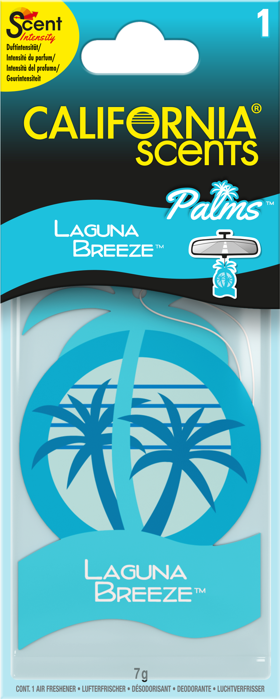 California Scents Auto-Lufterfrischer Papier Palme, Laguna Breeze California Scents Auto-Lufterfrischer Papier Palme, Laguna Breeze