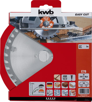 587833-300 Kwb HM-Kreissägeblatt 78E, 210 x 30 mm