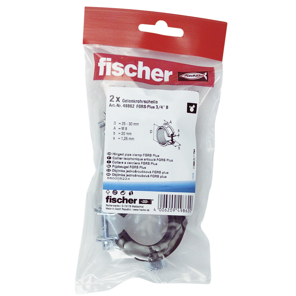 W2_P_P_SBFGRSPLUS04_F_-SALL_-AQQ_-V1 fischer Gelenkrohrschelle FGRS Plus 3/4"