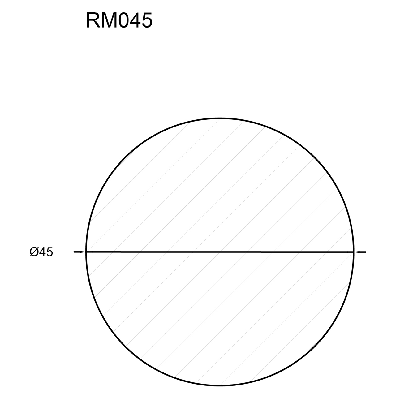 544218-Querschnitt Neuhofer Rundstab, 4,5 cm