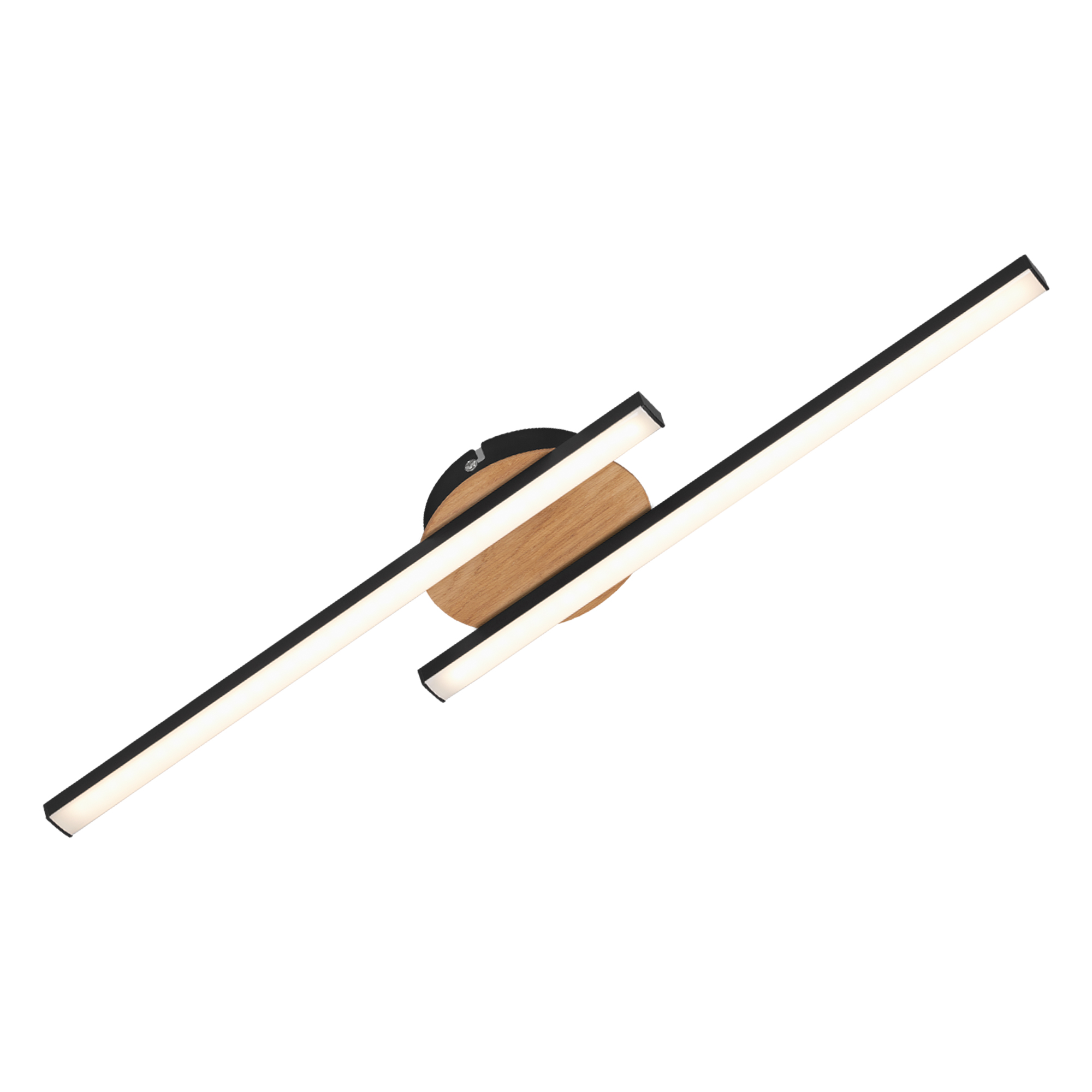 122956-6 BRILONER DECKENLEUCHTE 2X6W 2-FLAMMIG HOLZ/SCHWARZ
