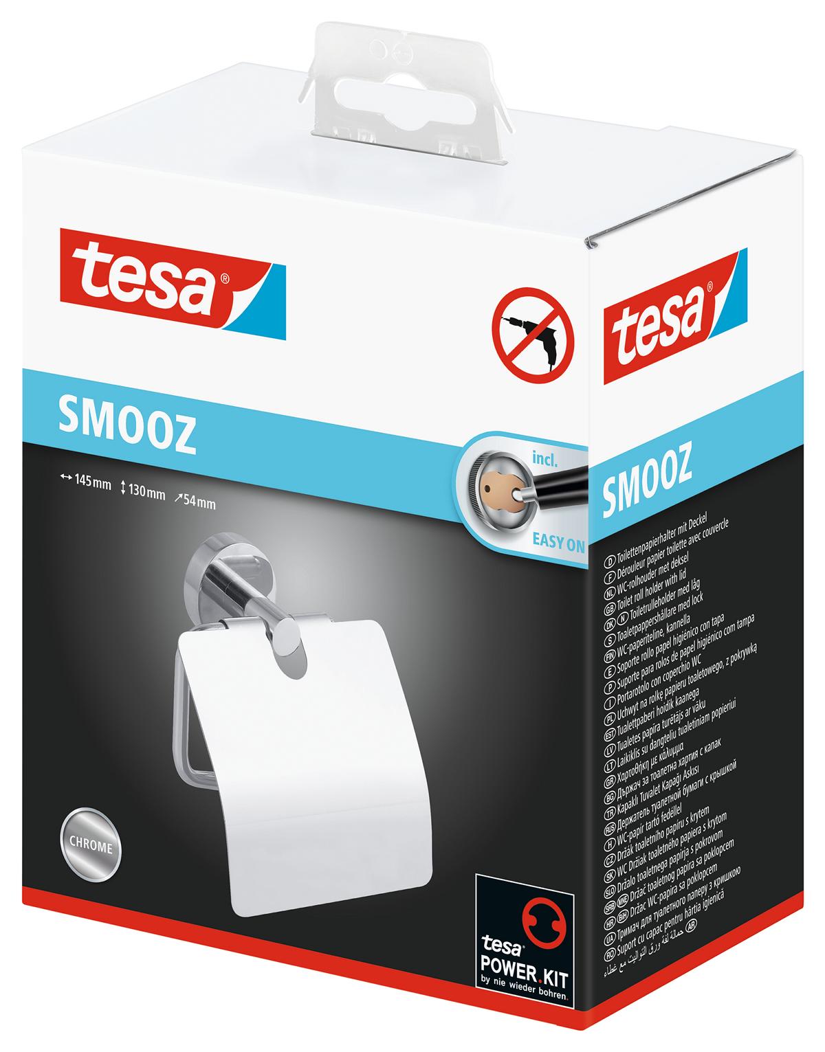 tesa_SMOOZ_403150000000_LI490_right_pa tesa Smooz Toilettenpapierhalter, mit Deckel