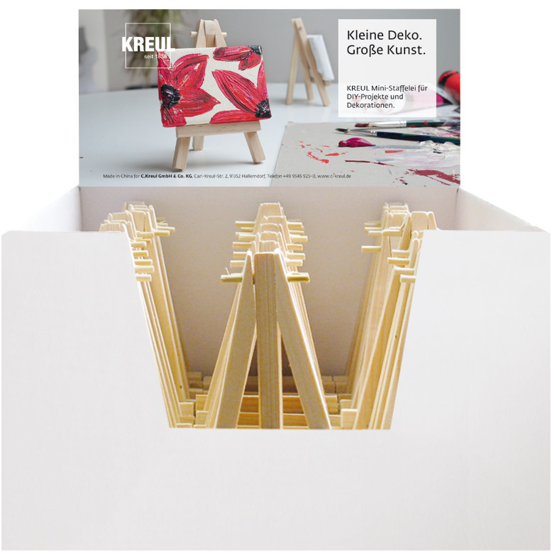 Kreul Mini-Staffeleien Thekendisplay, Inhalt 36 St.