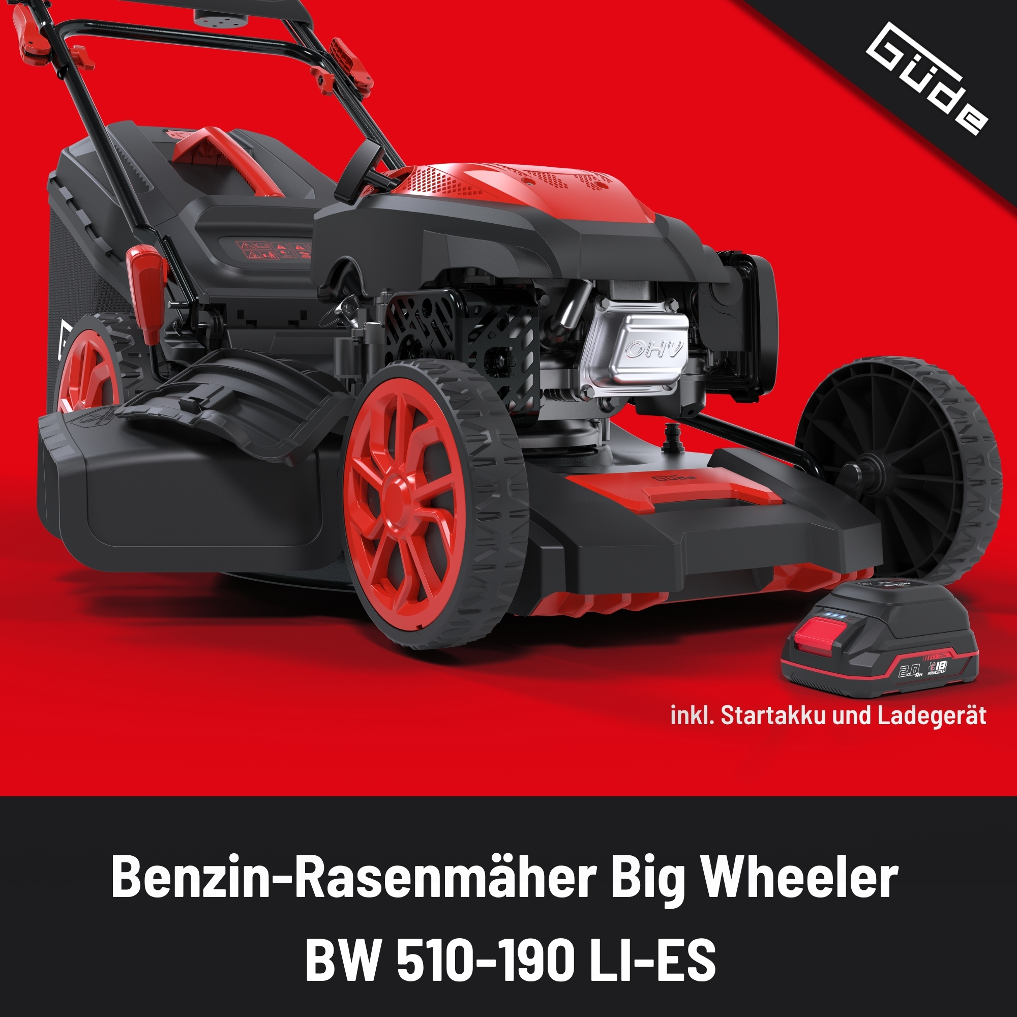Güde Benzin-Rasenmäher Big Wheeler BW 510-190 LI-ES
