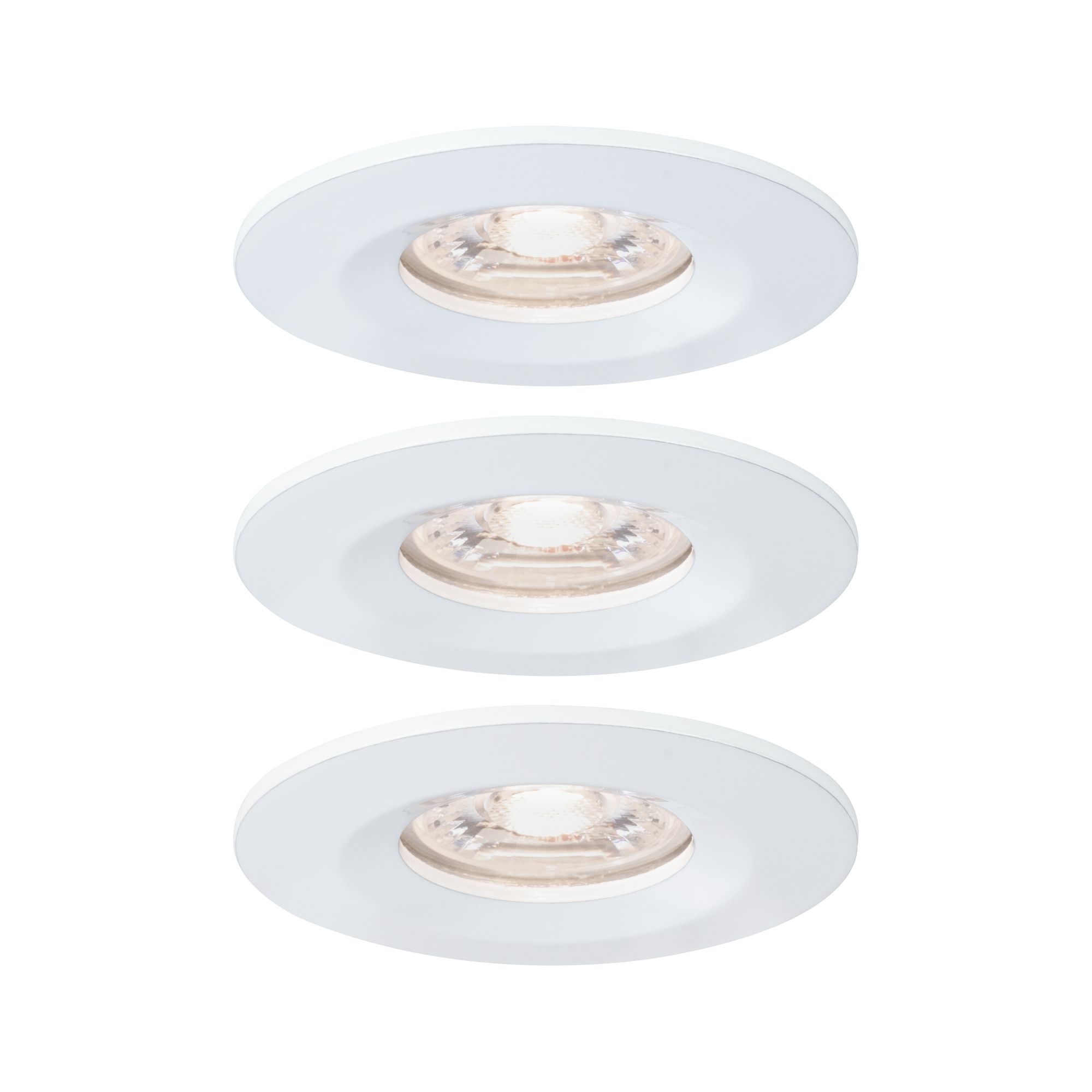 4000870942994_Freisteller_01 Paulmann Einbauleuchte Nova mini Coin 3x4W, weiß matt/alu