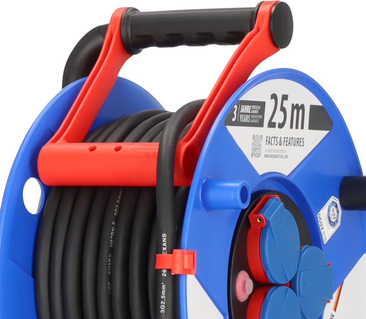 Brennenstuhl Garant IP44 Gewerbe-/Baustellen-Kabeltrommel, 25 m Kabel Brennenstuhl Garant IP44 Gewerbe-/Baustellen-Kabeltrommel, 25 m Kabel