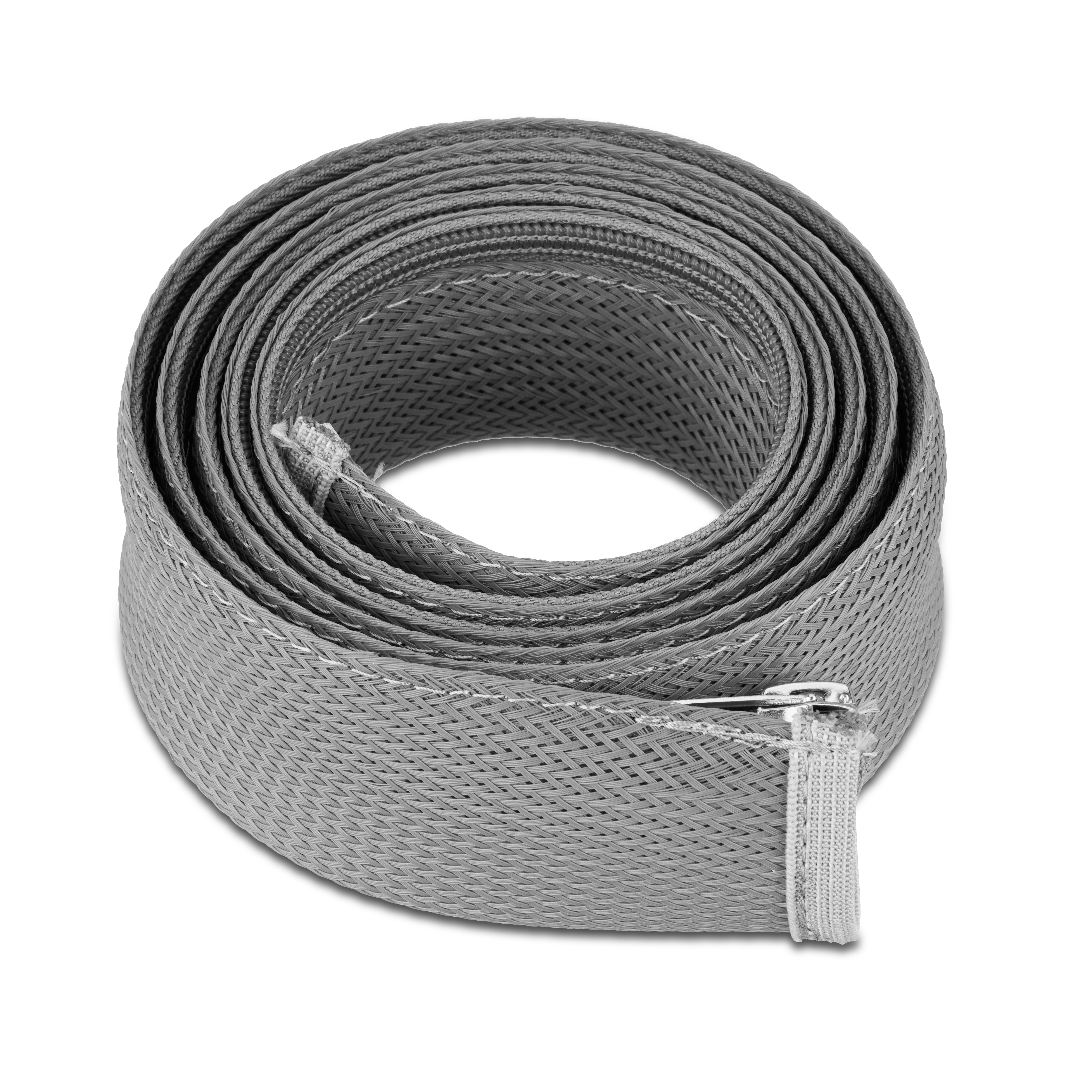 REV Kabelschlauch elastisch mit Reißverschluss, 1,5 m, grau