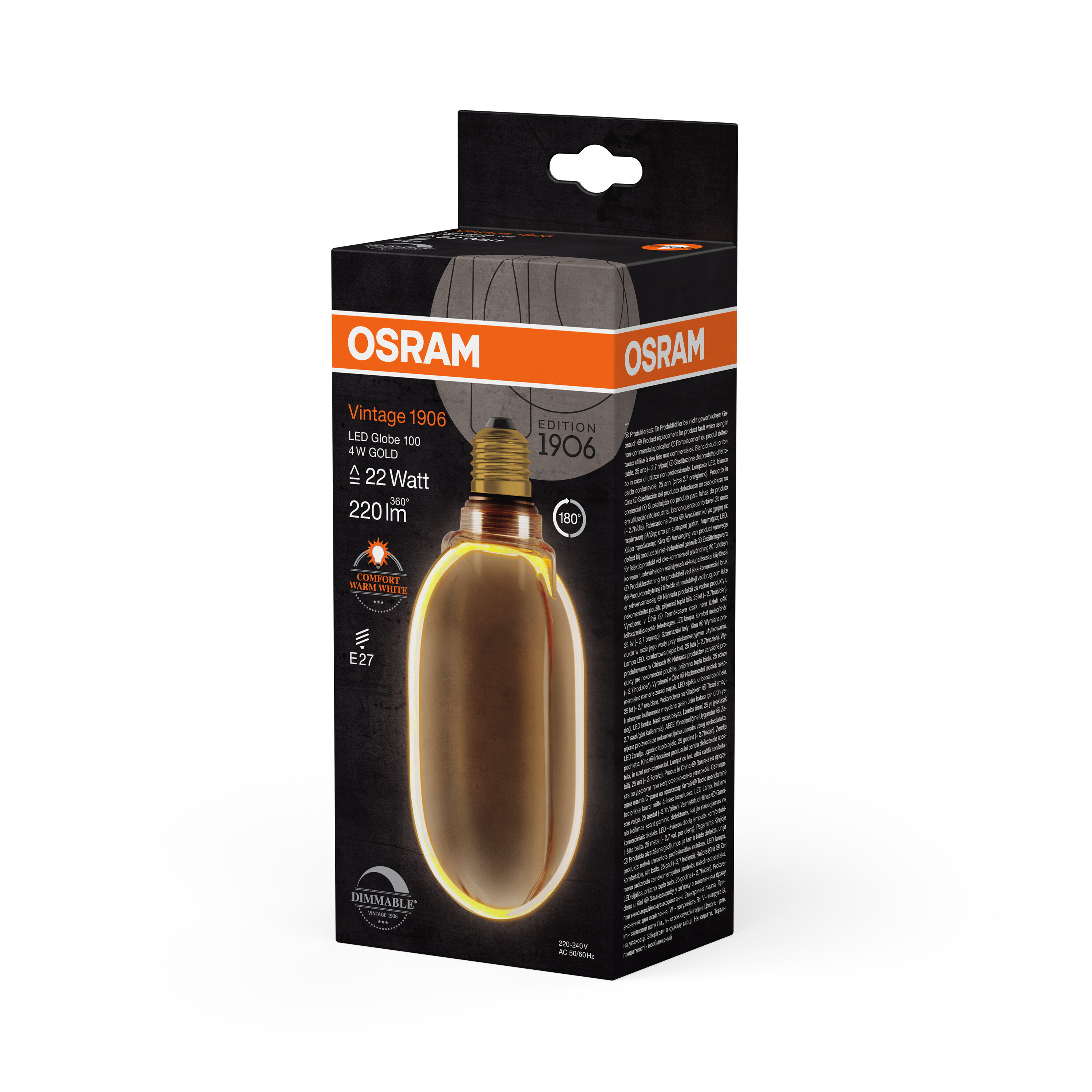 Osram Vintage 1906 LED Lampe O-Form, warmweiß
