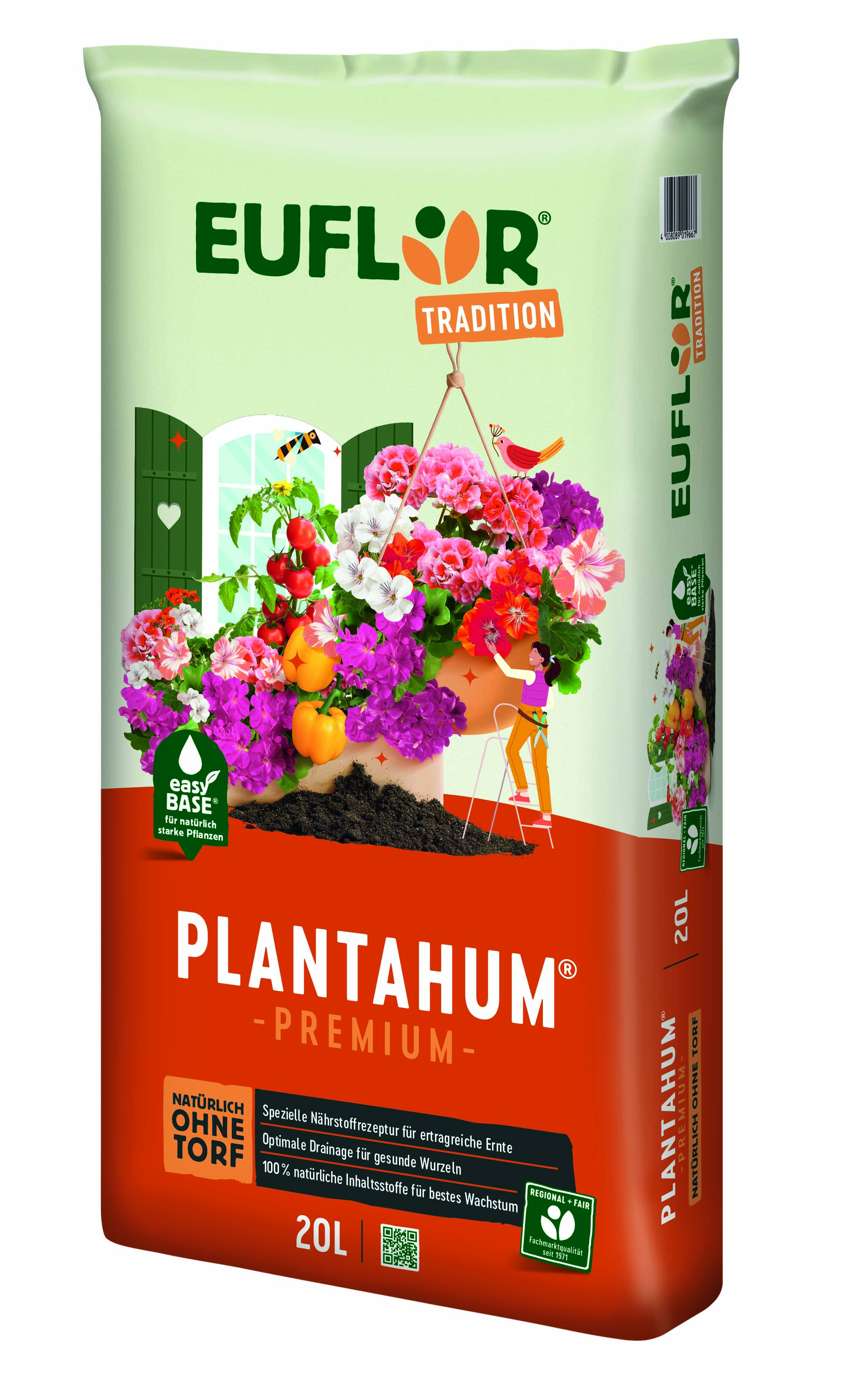 Euflor Tradition Plantahum Premium torffrei, 20l