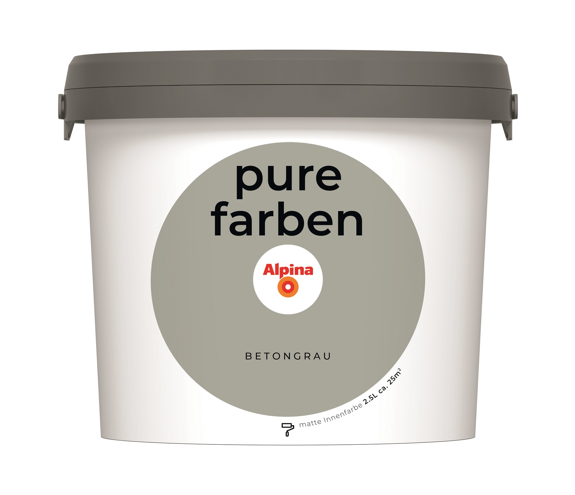 Alpina Pure Farben Betongrau, 2,5 Liter