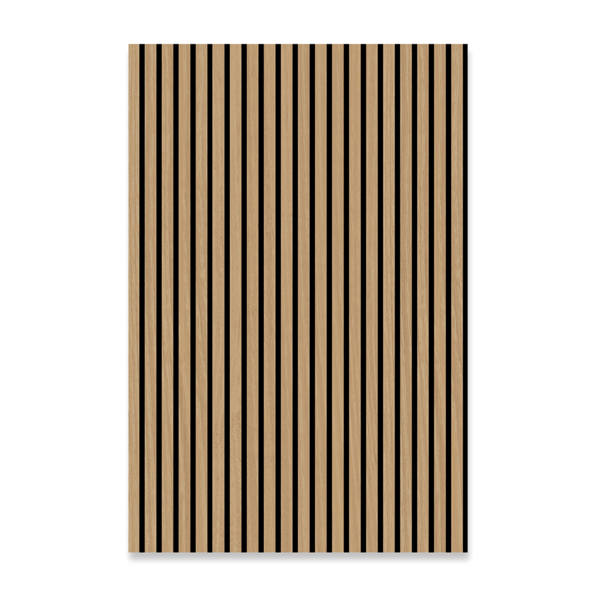 Jangal Wandpaneel Solid Teak MDF Furnier, 1206 x 800 x 22 mm