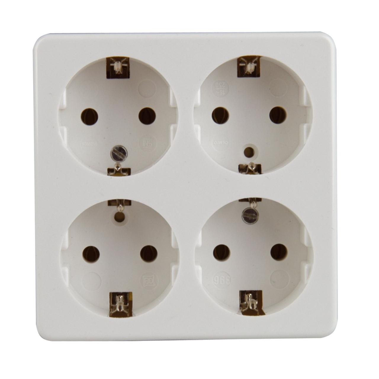 652082 TISCHSTECKDOSE  4 FACH OHNE KABEL WS