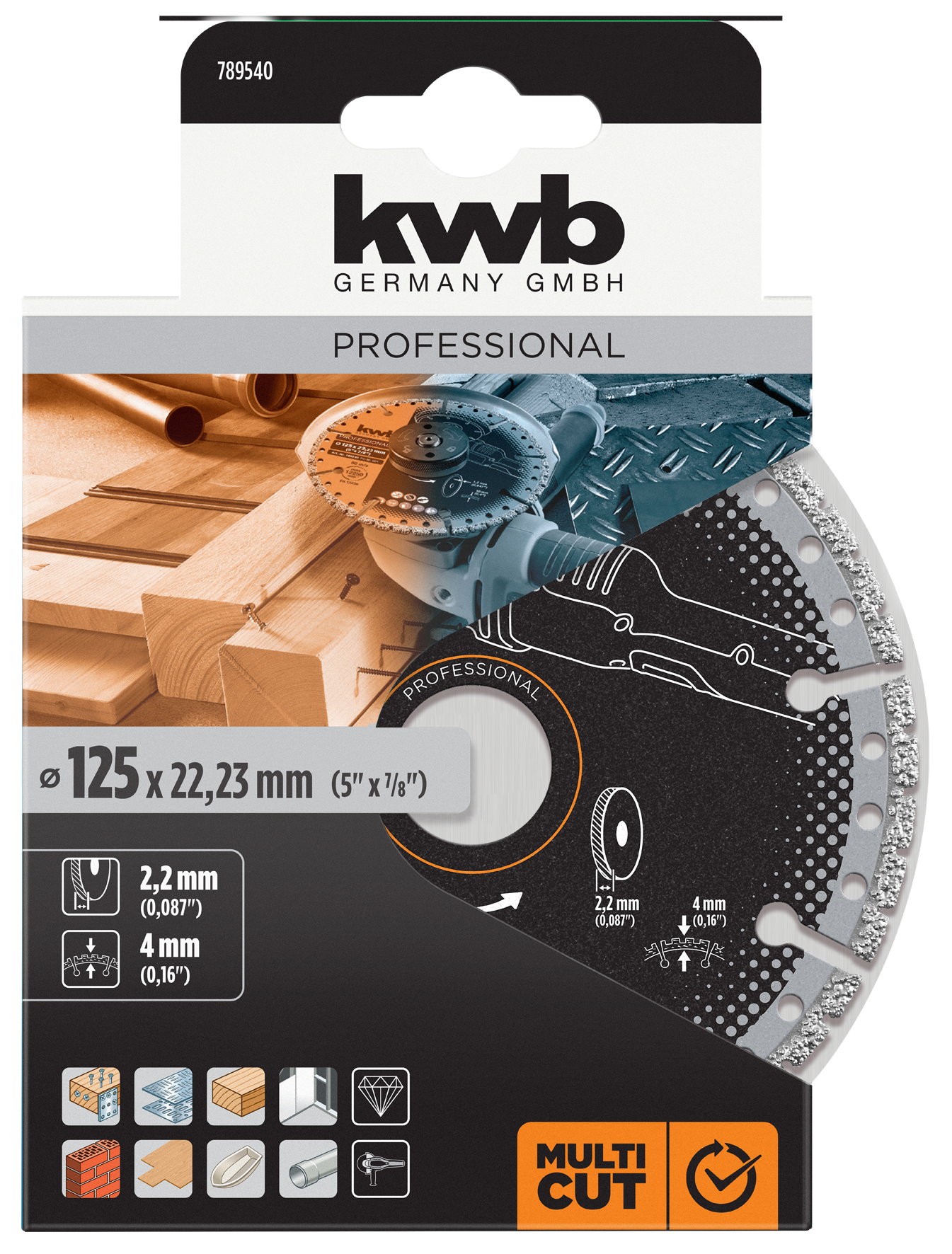 Kwb Diamant-Trennscheibe Multi, 125 mm Kwb Diamant-Trennscheibe Multi, 125 mm