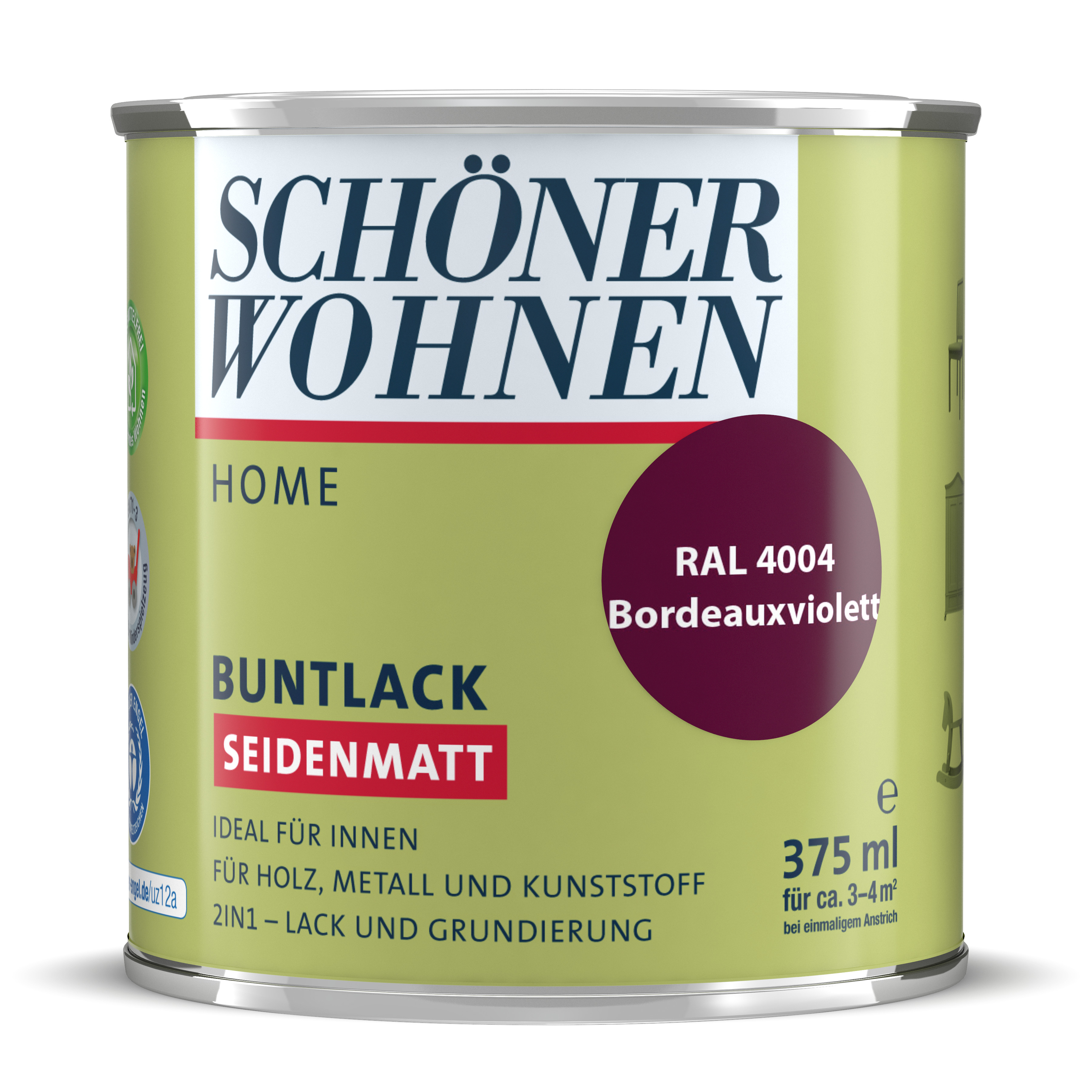SW_2449-0375-4004 Schöner Wohnen Home Buntlack, seidenmatt, brombeerviolett