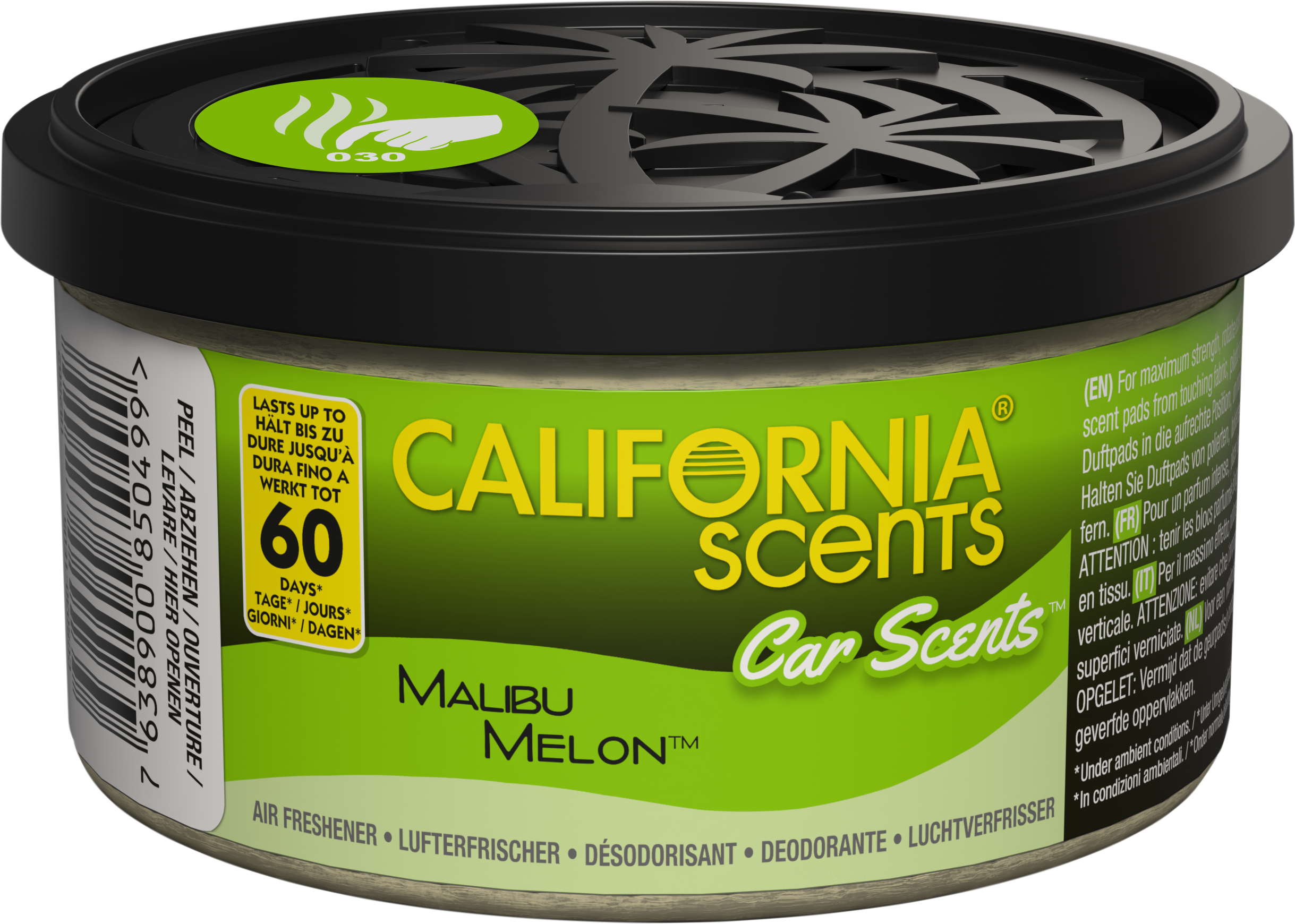 California Car Scents Auto-Lufterfrischer Dose, Malibu Melon California Car Scents Auto-Lufterfrischer Dose, Malibu Melon