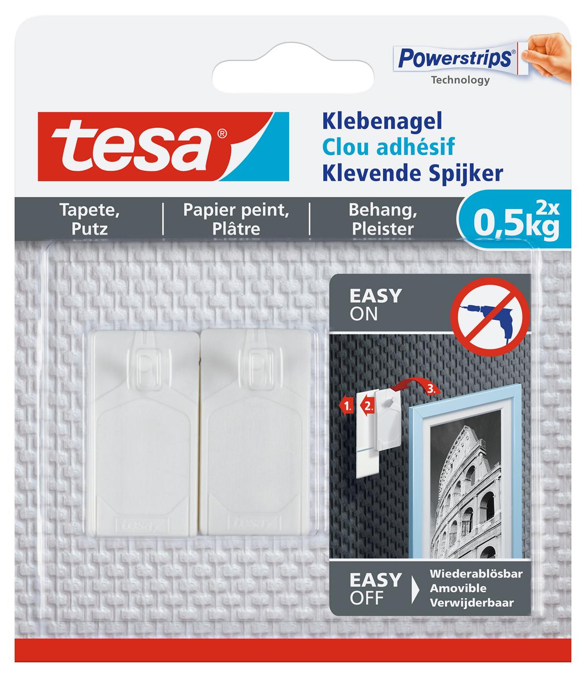 tesa_777720000000_LI406_front_pa tesa Klebenagel Tapete & Putz, 0,5 kg