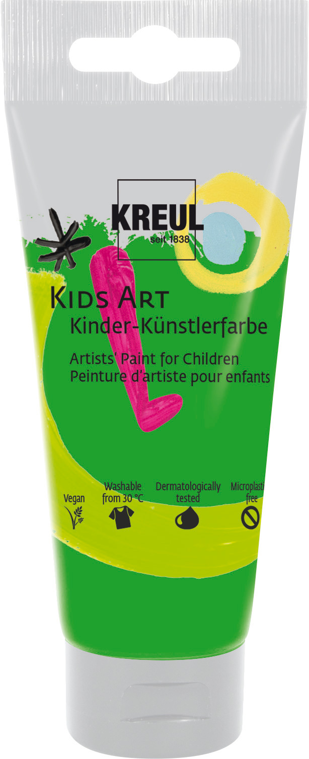 Kreul Kids Art Kinder-Künstlerfarbe Permanentgrün, 75 ml