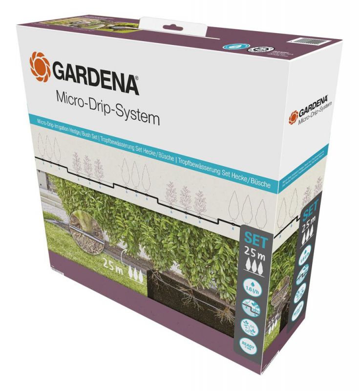 Gardena Micro-Drip-System Tropfbewässerung Set Hecke/Sträucher (25 m) Gardena Micro-Drip-System Tropfbewässerung Set Hecke/Sträucher (25 m)