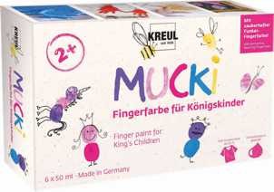 23051 MUCKI Fingerfarbe für Königskinder 6er Set 50 ml