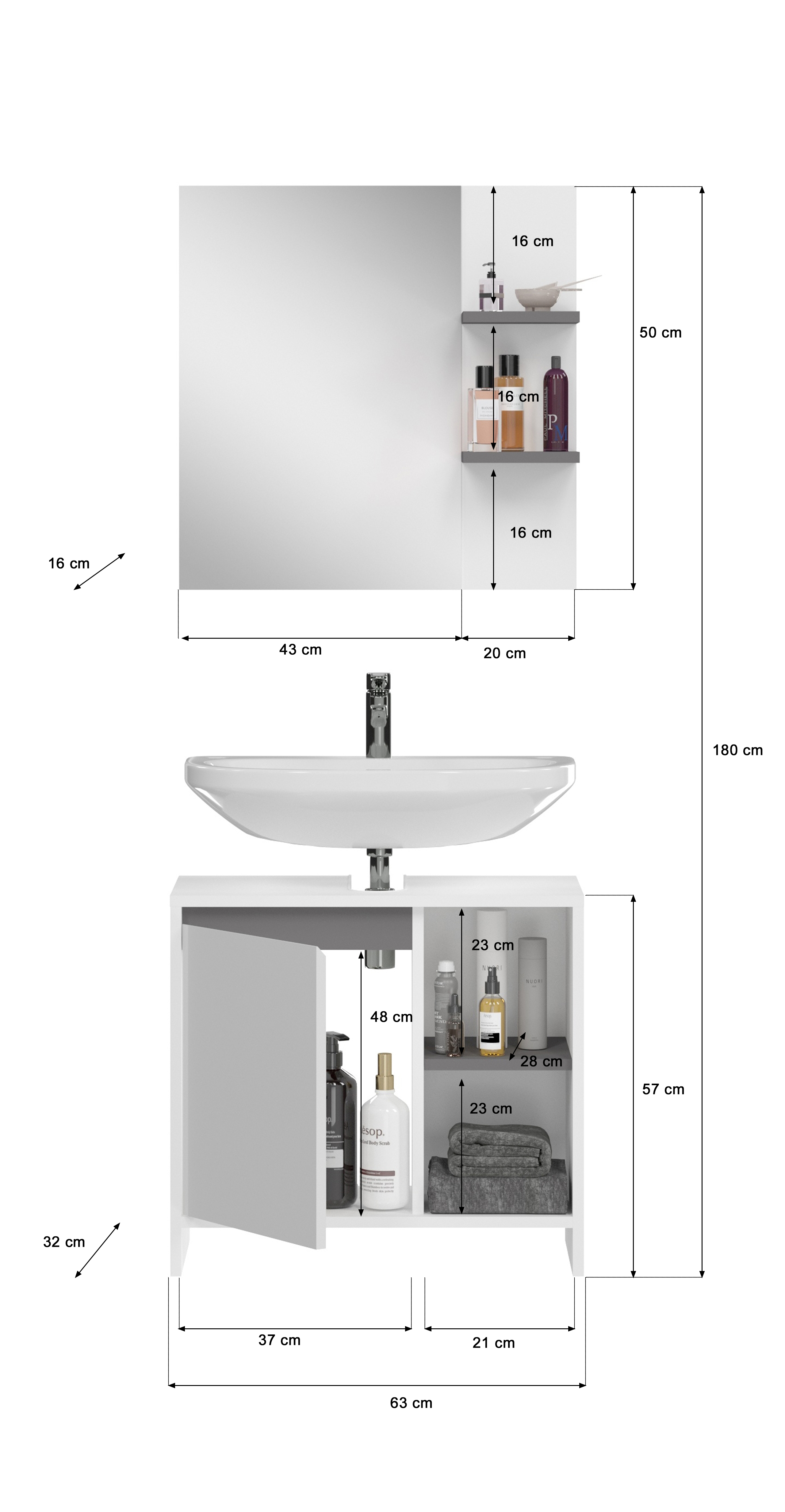 Metro Bad, weiß hochglanz Metro Bad, weiß hochglanz