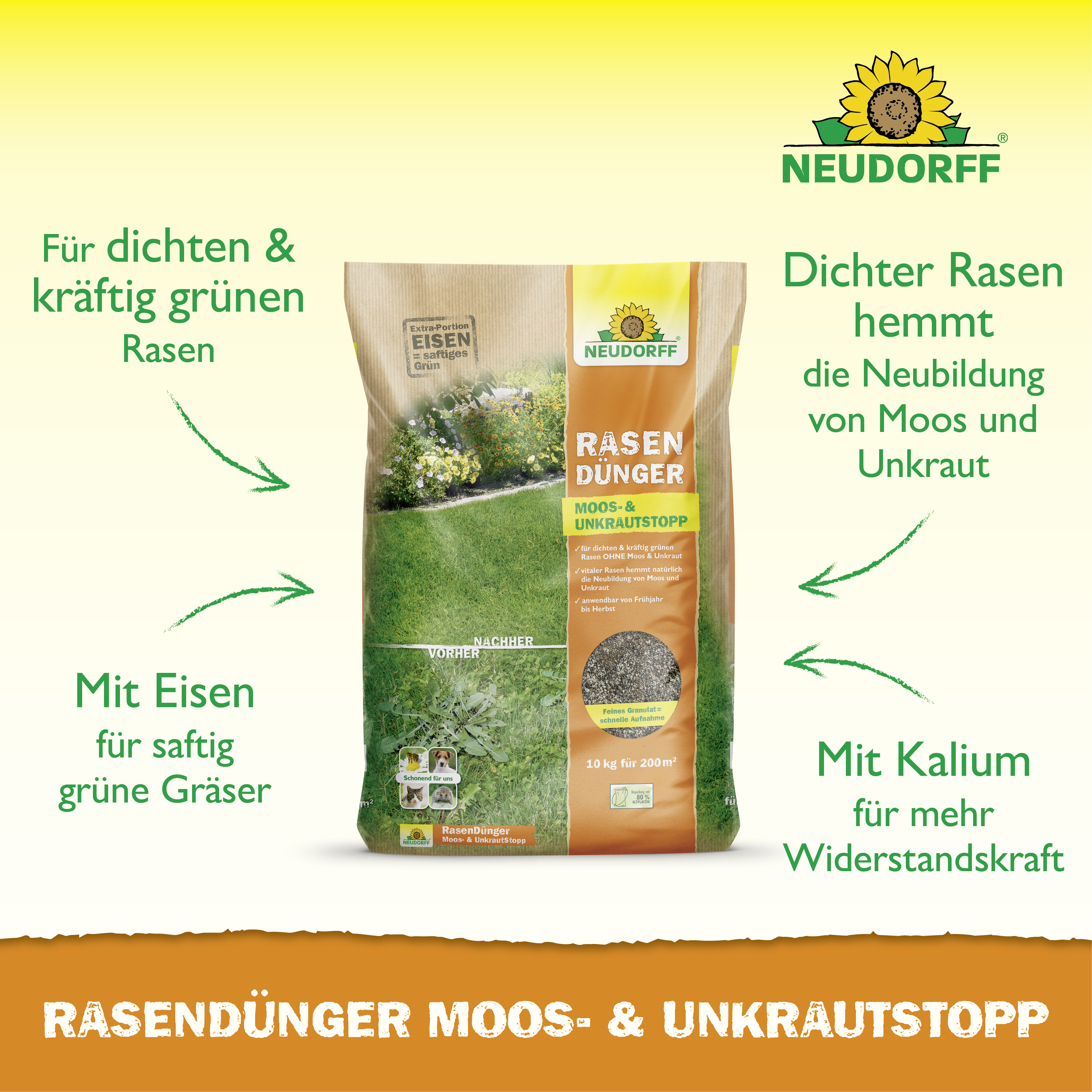 Neudorff RasenDünger Moos- & Unkrautstopp