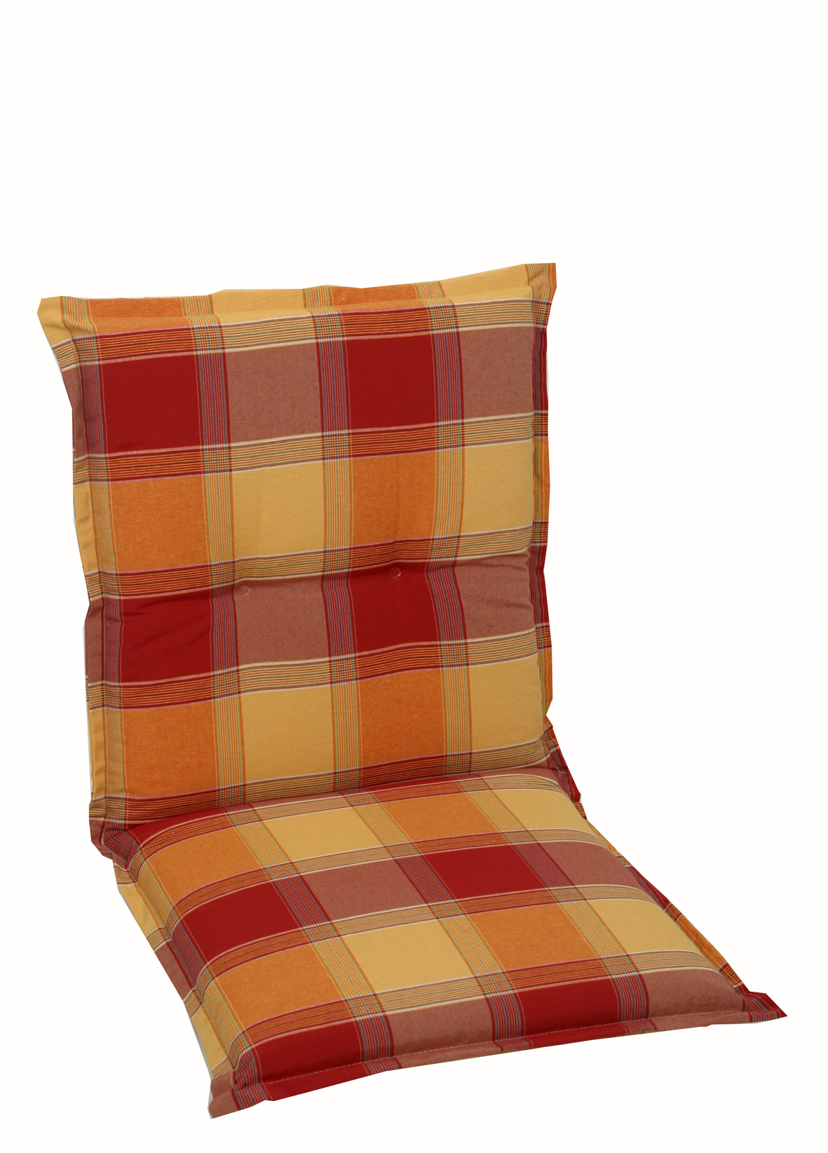 302657 GO-DE Stehsaum-Auflage Nieder, Karo Terracotta