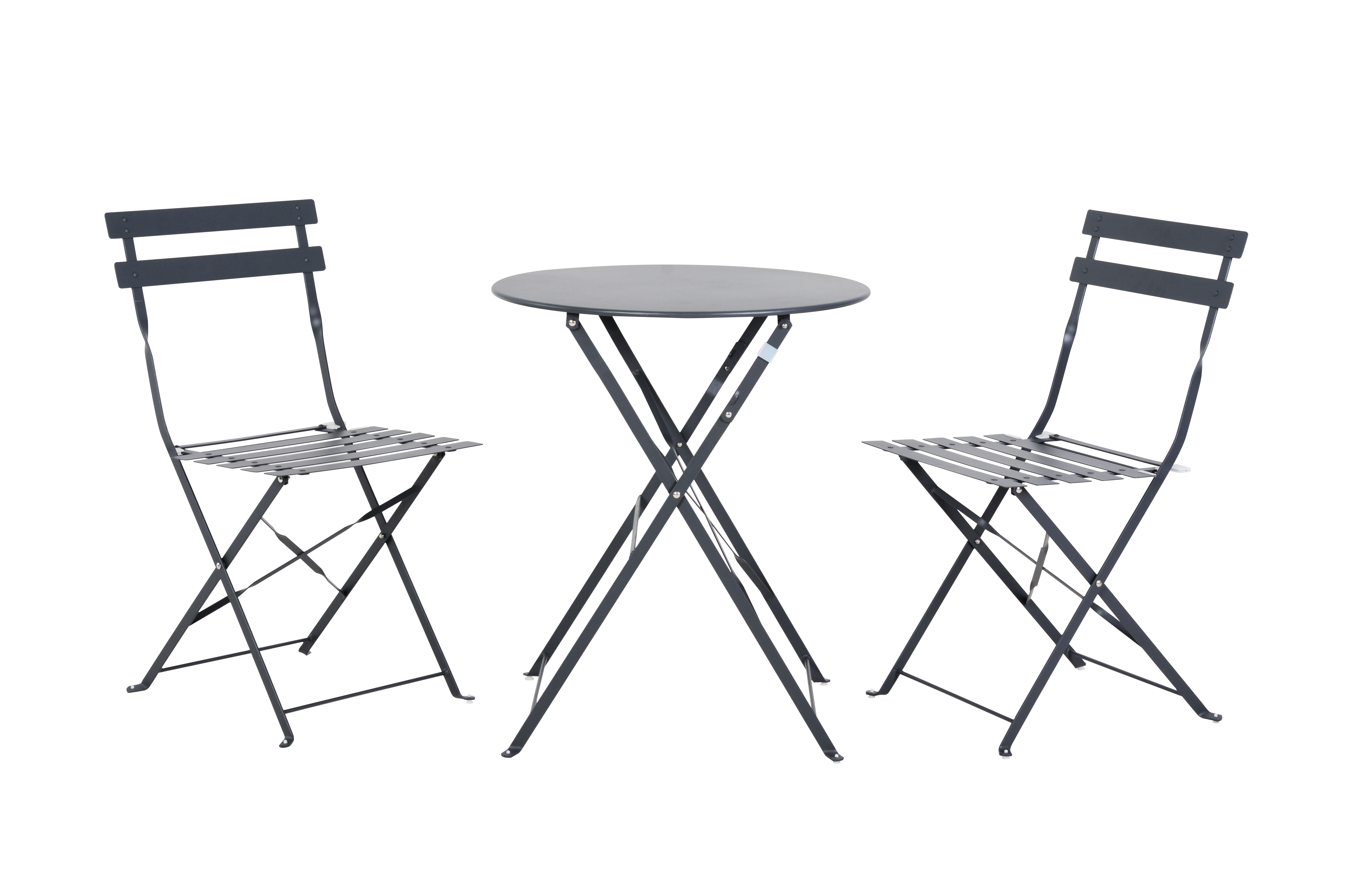 Bistro-Set 3-tlg., anthrazit