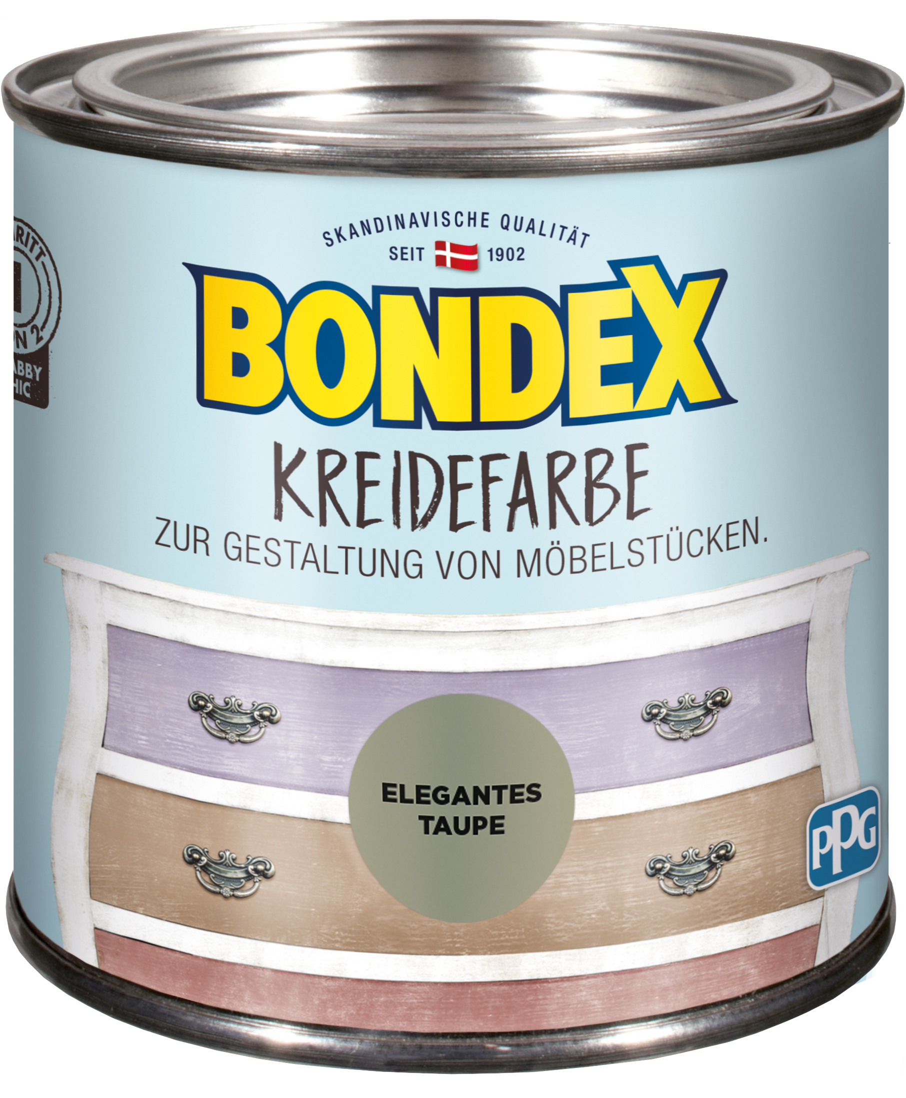 Bondex Kreidefarbe Elegantes Taupe, 0,5L