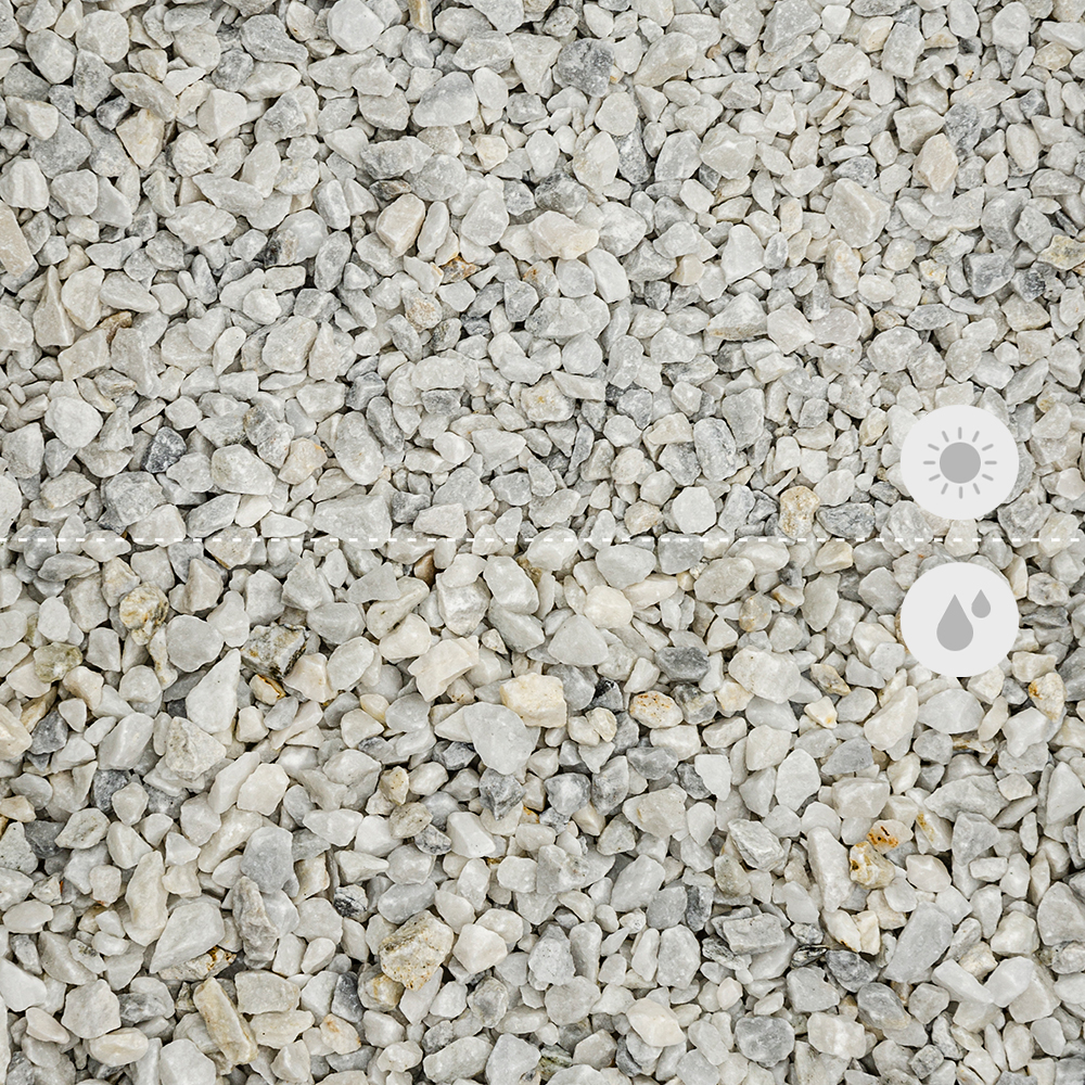 Min2C Marmorsplitt 7-12 mm, weiß, 25 kg  Min2C Marmorsplitt 7-12 mm, weiß, 25 kg