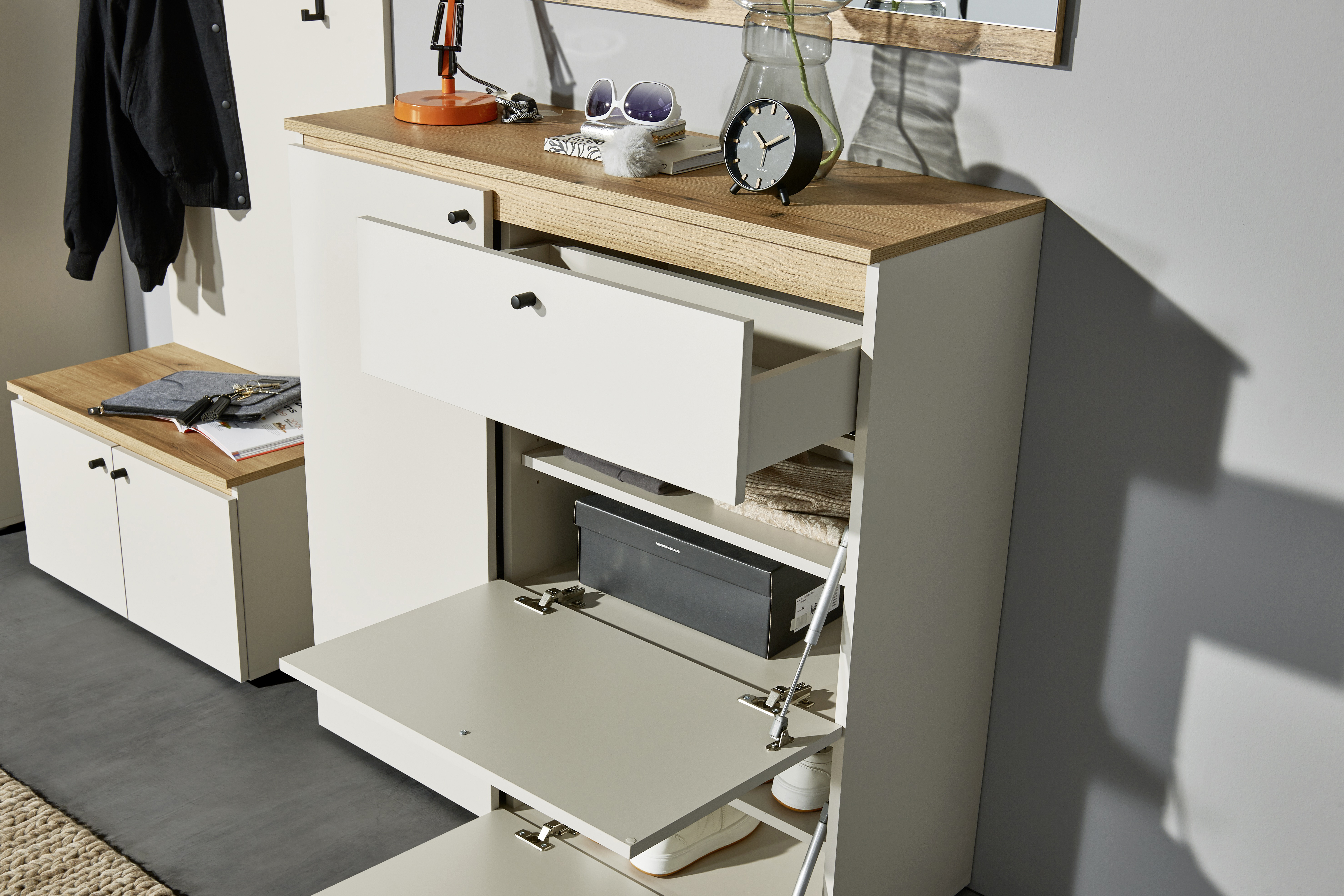 Bega Schuhkommode Lime, B/H/T ca. 102 x 100 x 38 cm