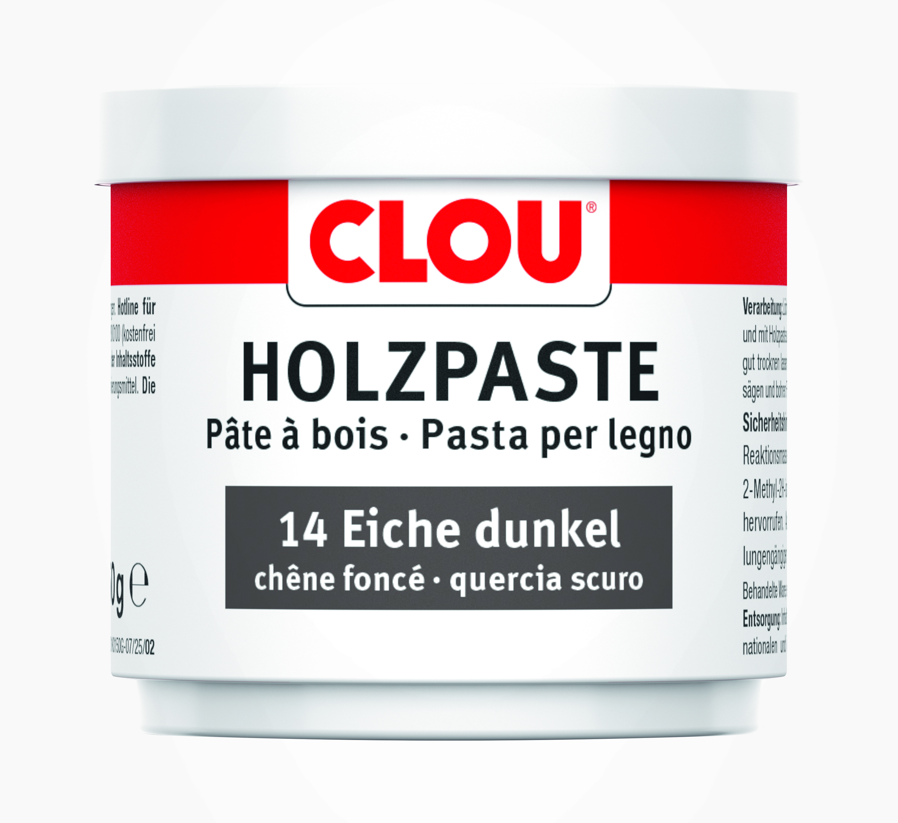 Clou Holzpaste Nr. 14 Eiche Dunkel, 150 g Dose
