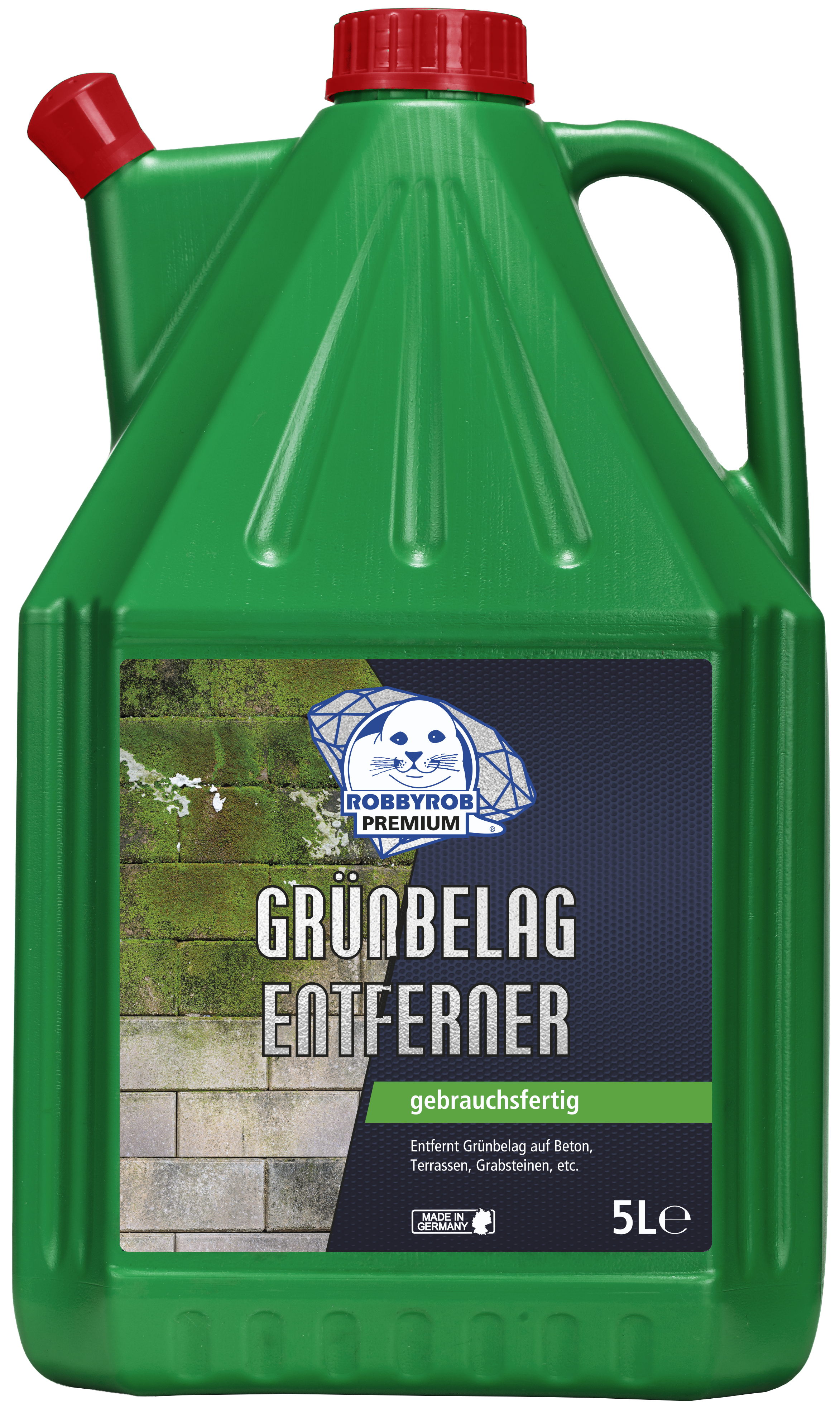 Robbyrob PREMIUM Grünbelagentferner, 5 L Schnabelkanister