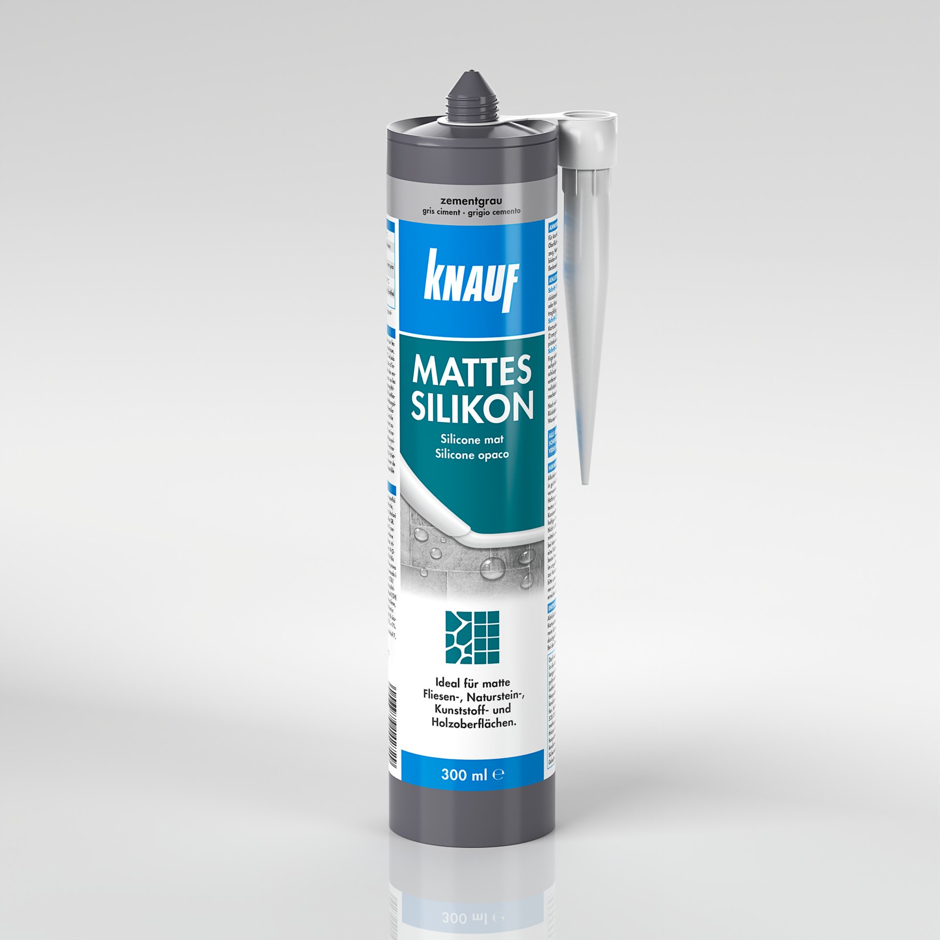 Knauf mattes silikon, zementgrau, 300 ml Knauf mattes silikon, zementgrau, 300 ml