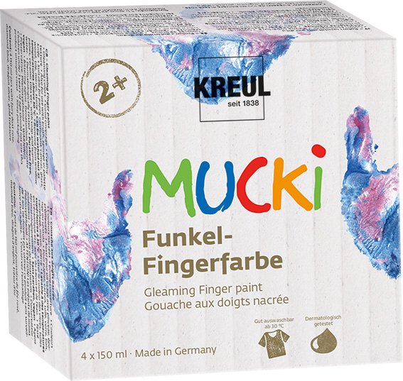 Kreul Mucki Funkel-Fingerfarbe 4er-Set, 150 ml Kreul Mucki Funkel-Fingerfarbe 4er-Set, 150 ml