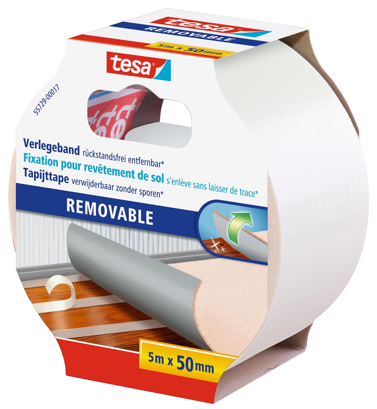 tesa_Floorlaying_Removable_557290001711_LI406_right_pa tesa Verlegeband, rückstandsfrei entfernbar, 5m