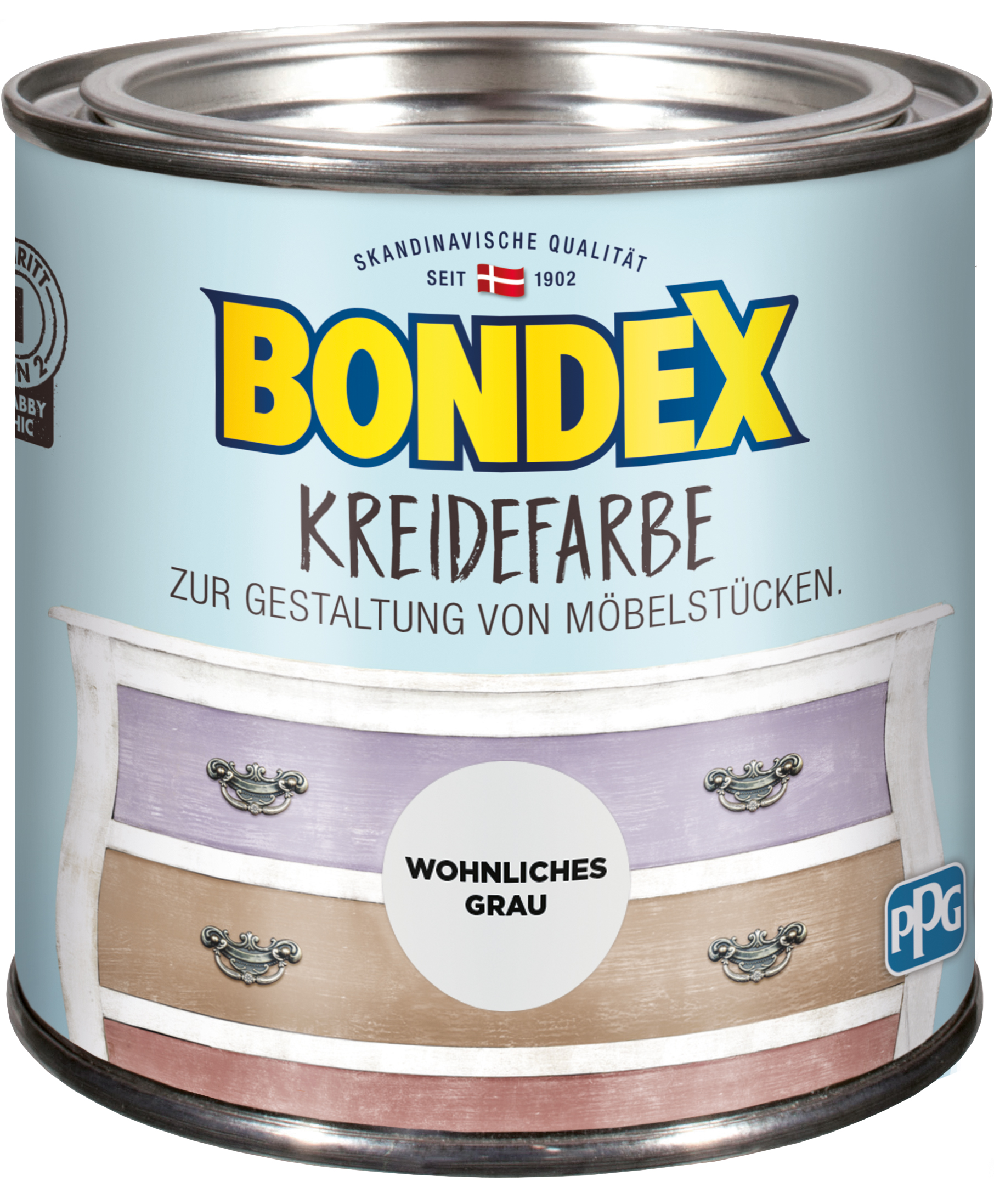 5010426802558hT4RBVsviekN3 Bondex Kreidefarbe Wohnliches Grau, 0,5L